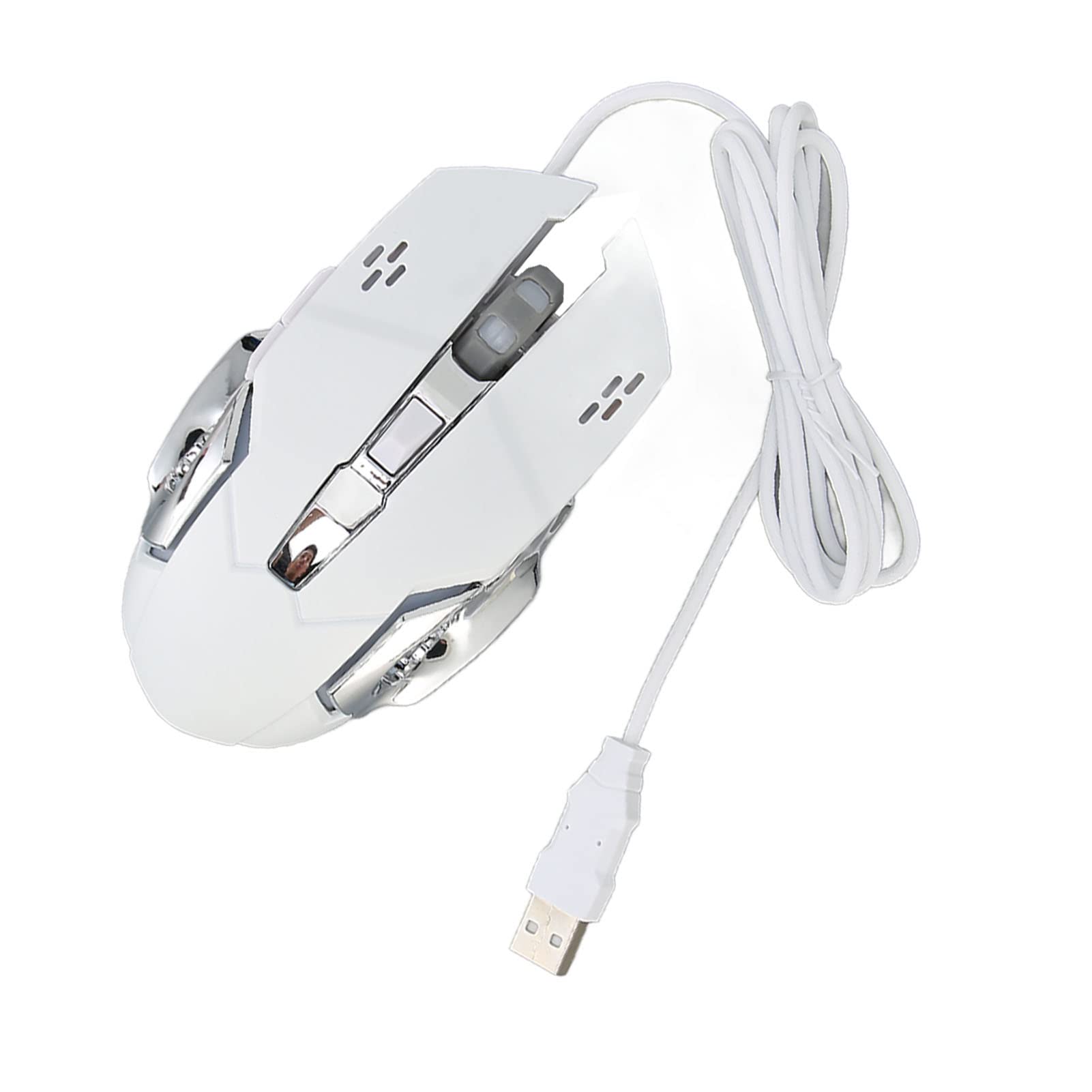 Wired Gaming Mouse with 4 Adjustable DPI Speed Switches, 6 Buttons, Skin-Friendly USB RGB Mouse - Reduces Hand Sweat for PC & Laptop Gaming - Perfect for FPS, MOBA & Office Work