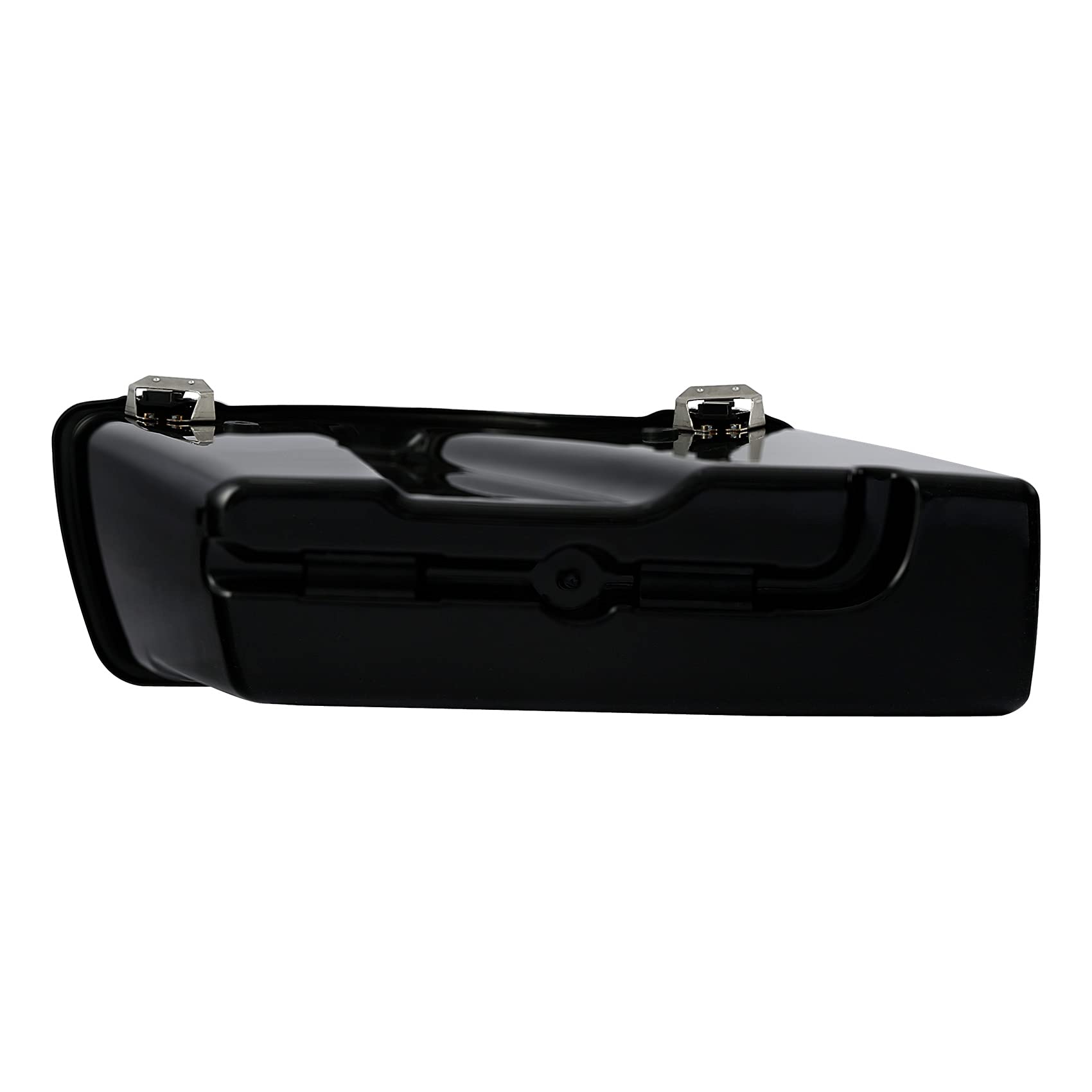 XFMT Motorcycle Matte Black Hard Saddlebags with Lids & Chrome Latches - Compatible with Harley Touring Road King, Street Glide, Road Glide, Electra Glide (1994-2013) - Durable Storage for Long Rides & Road Trips