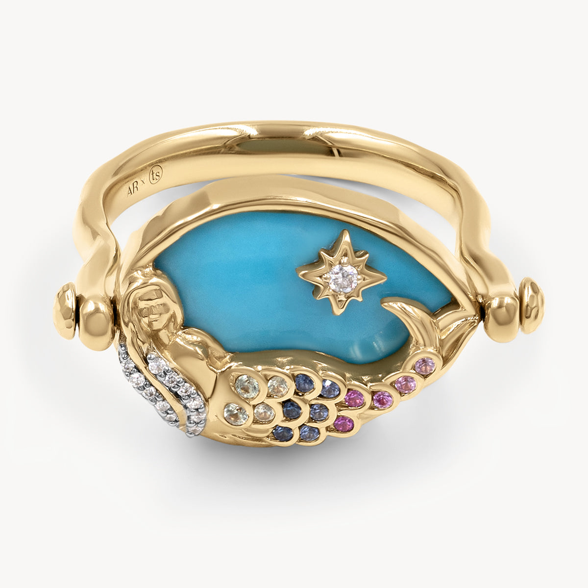 Trendy Lover Flip Ring - Adjustable & Reversible Fashion Jewelry for Women - Perfect for Valentine's Day, Anniversary & Romantic Gifts