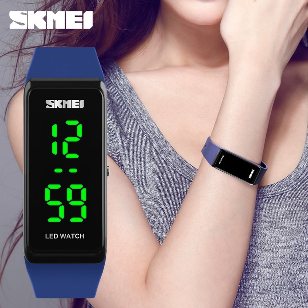 MASTOP LED Digital Watch for Men and Women - Waterproof Sports Watch with Bracelet Strap, Gray - Perfect for Running, Swimming & Outdoor Activities