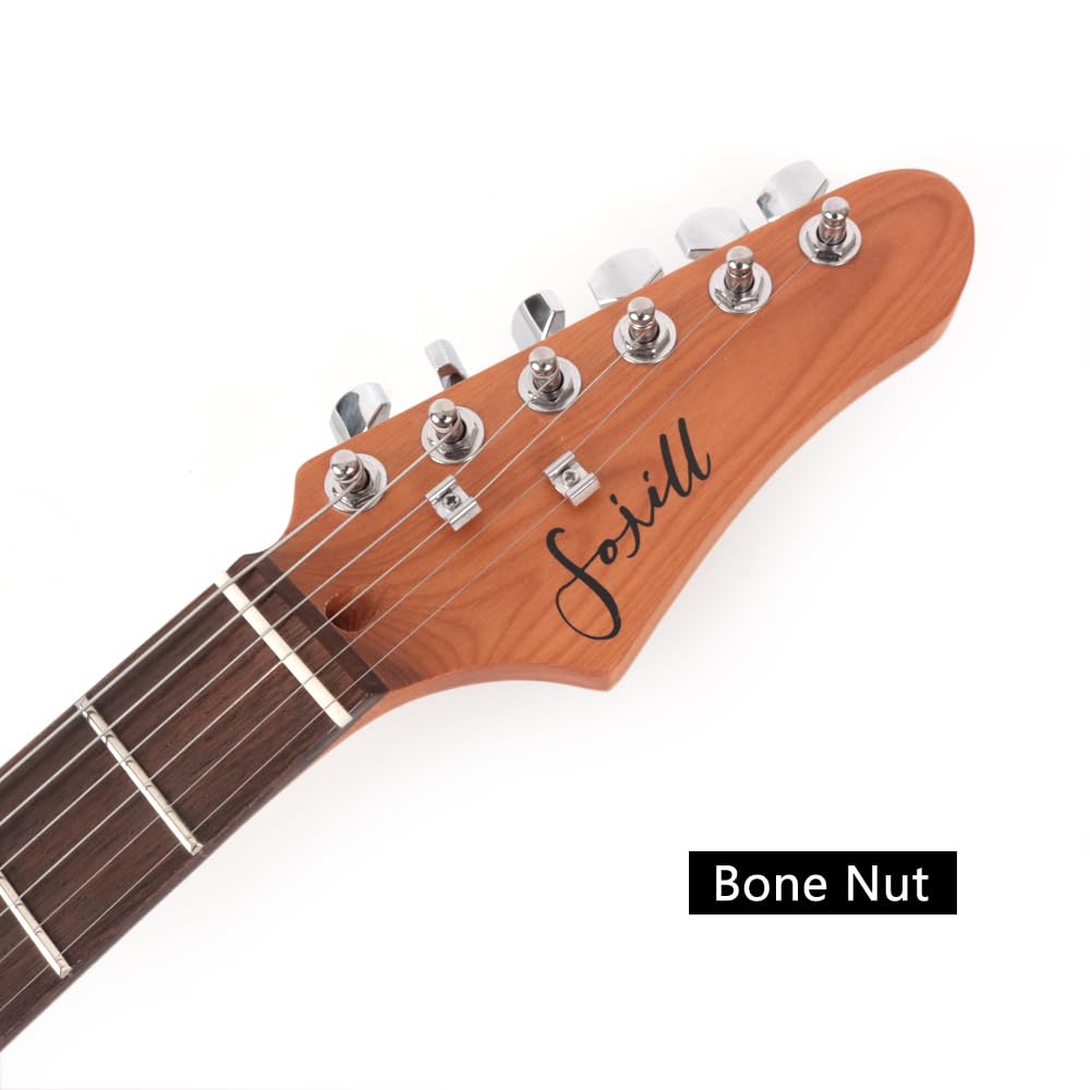 39 Inch Full Scale Electric Guitar with Basswood Body, Roasted Maple Neck & Rosewood Fretboard - Includes Gig Bag for Live Performances, Studio Recording & Beginner Practice
