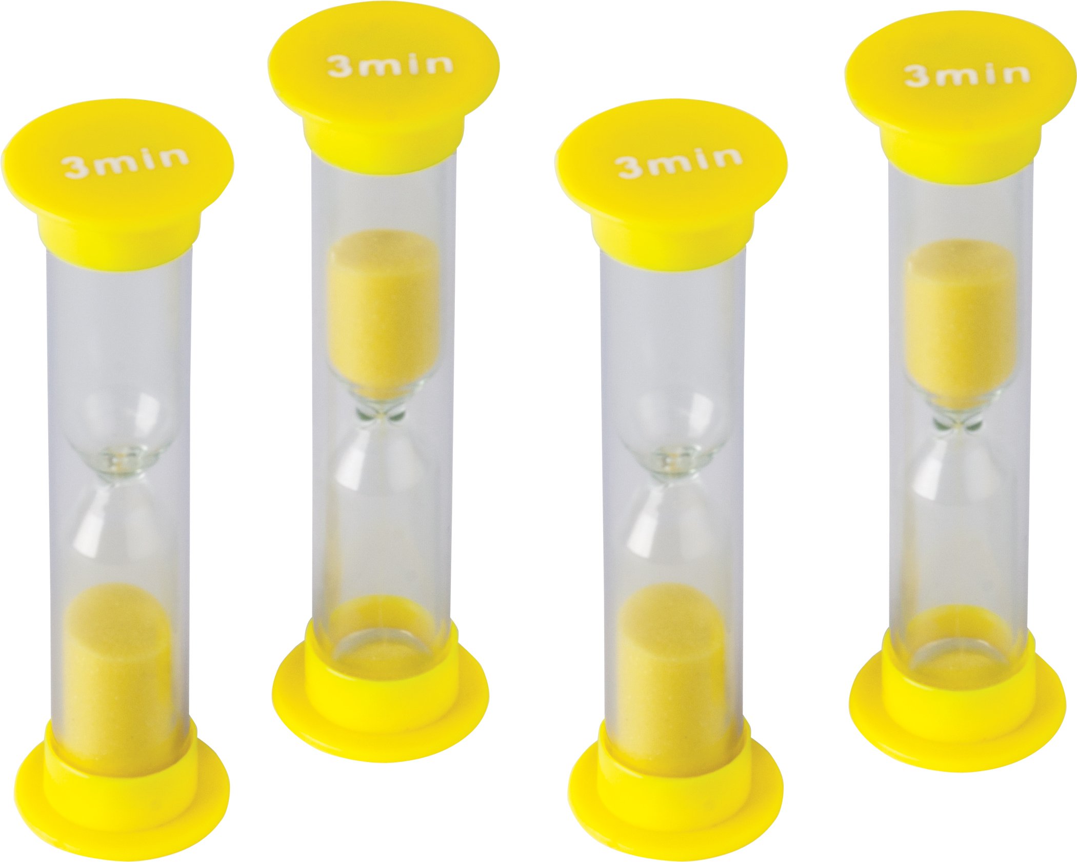 Teacher Created Resources 3 Minute Small Sand Timer (20661) - Yellow Hourglass for Classroom, Games, and Time Management Activities | Perfect for Teachers, Students, and Kids Learning