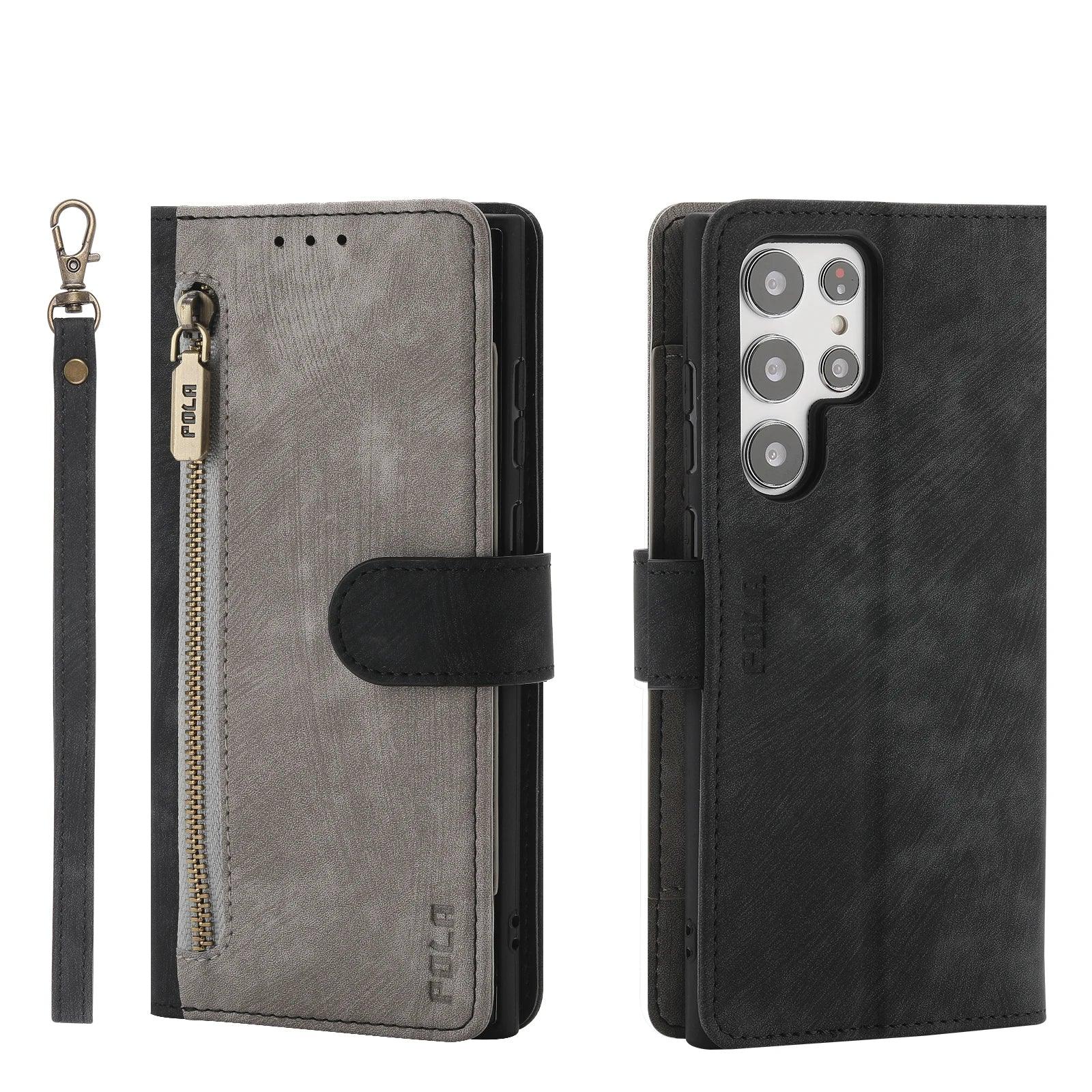 Samsung Galaxy S24 Ultra Anti-Theft Leather Case with RFID Protection - Slim & Durable Phone Cover for Daily Use, Travel & Business