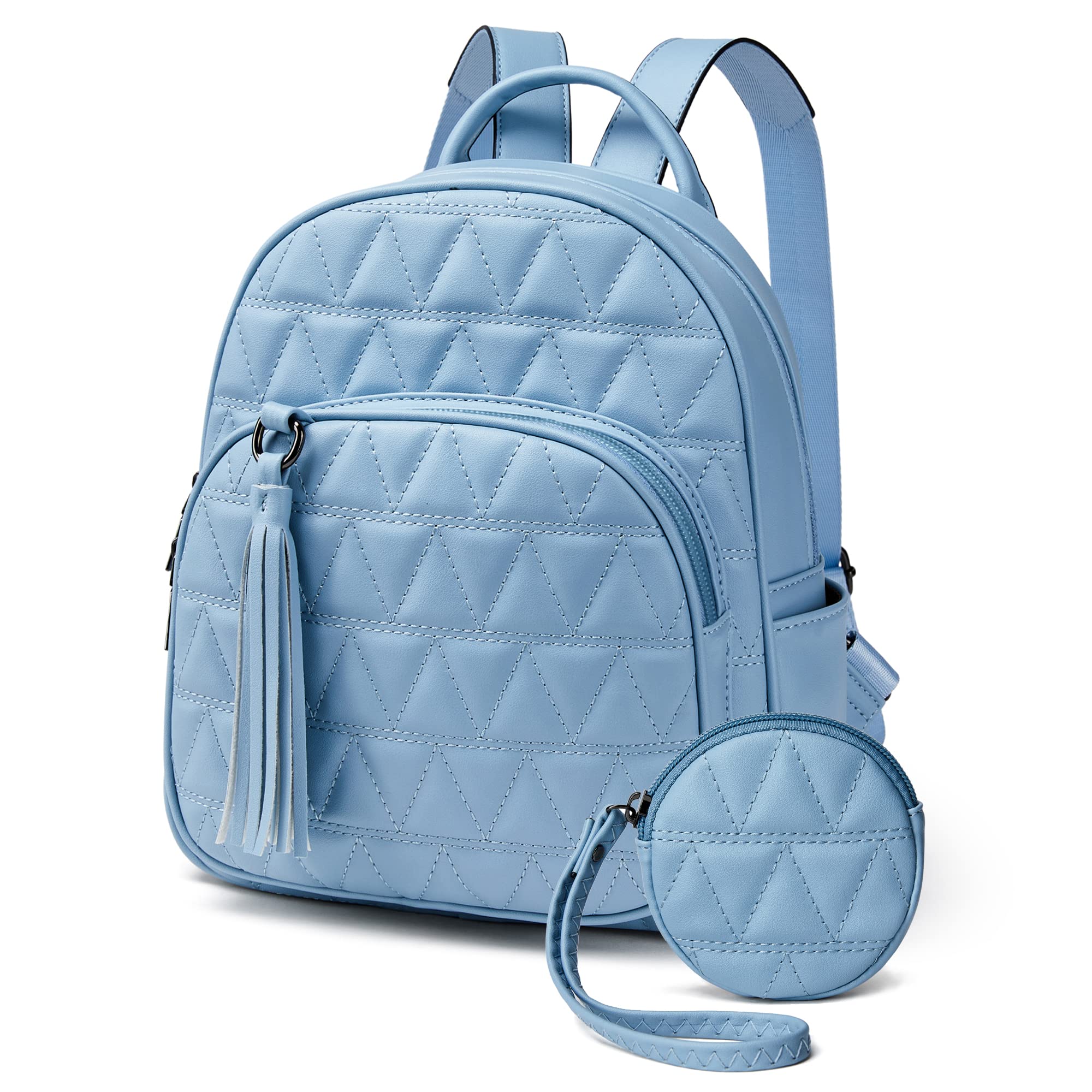 Shrrie Women's Small Leather Backpack Purse - Cute Mini Backpack with Tassel for Girls, Casual Shoulder Bag & Travel Daypack - Perfect for Work, School, and Weekend Outings
