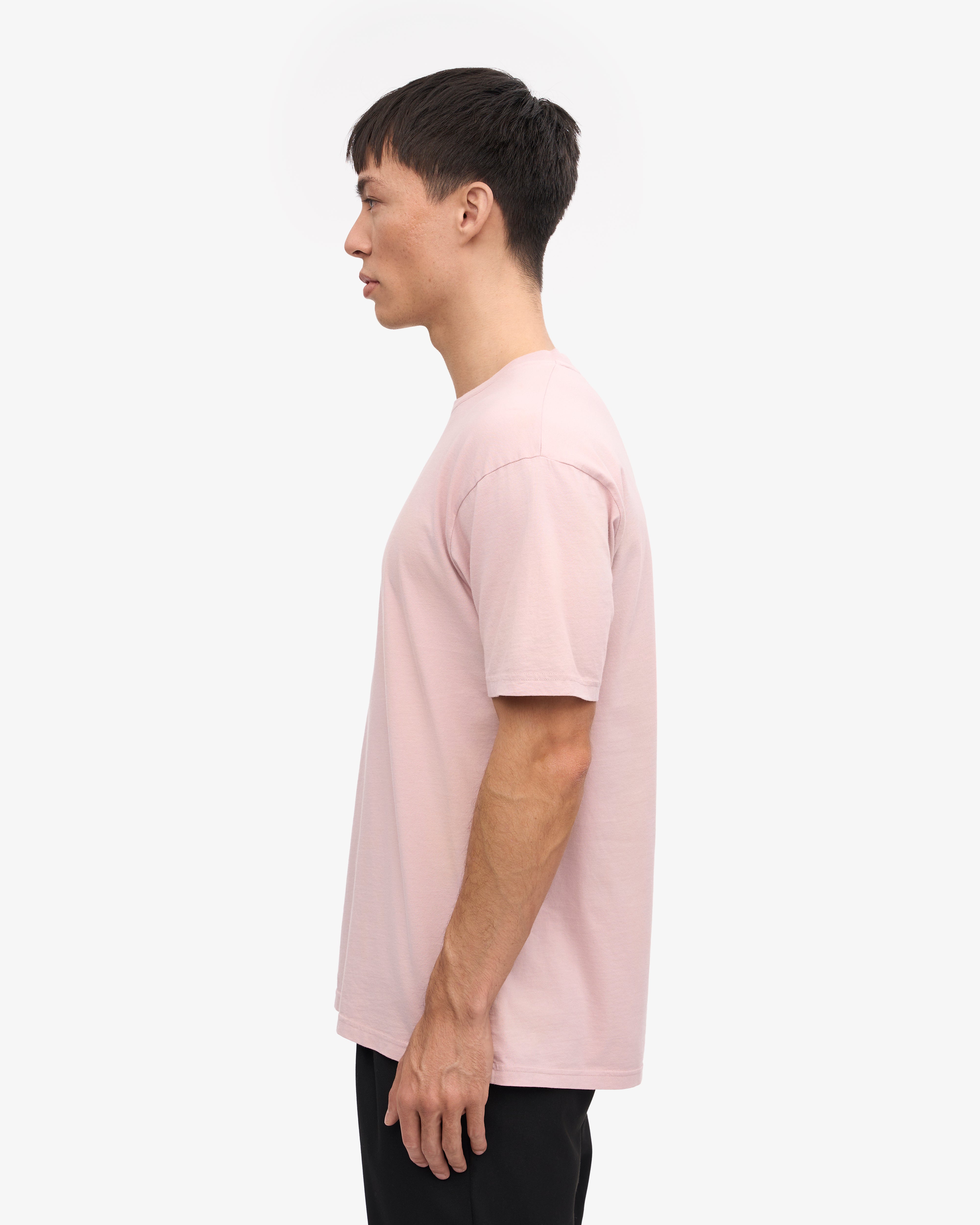 Classic Organic Cotton T-Shirt for Women - Soft Faded Pink Tee - Casual Wear, Lounge, Everyday Outfits