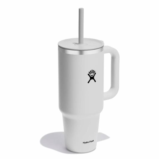 40 oz Insulated Stainless Steel Travel Tumbler with Lid & Straw - Leakproof Hot & Cold Water Bottle for Coffee, Gym, Hiking, Camping and Outdoor Activities