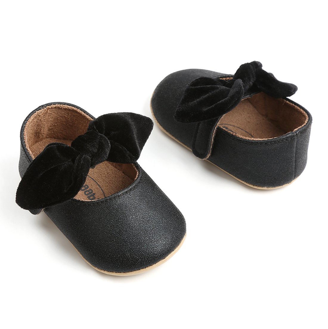 Baby Girls Mary Jane Flats - Anti-Slip Rubber Sole Bow Dress Shoes for Toddlers | Princess Party, First Walkers, School & Special Occasion Outfits
