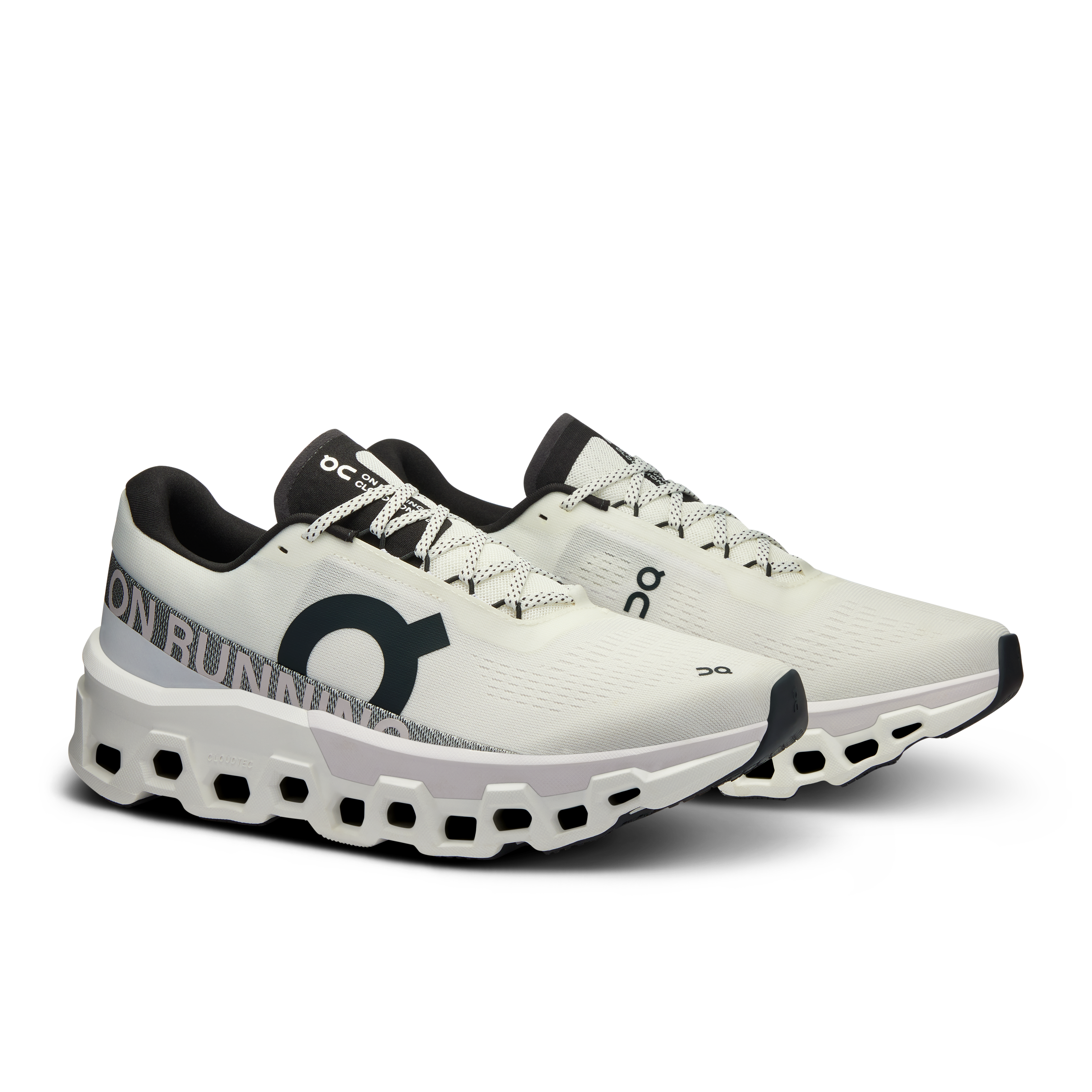 On Running Men's Cloudmonster 2 Running Shoes - White/Frost - Lightweight Cushioned Sneakers for Marathon Training & Road Running