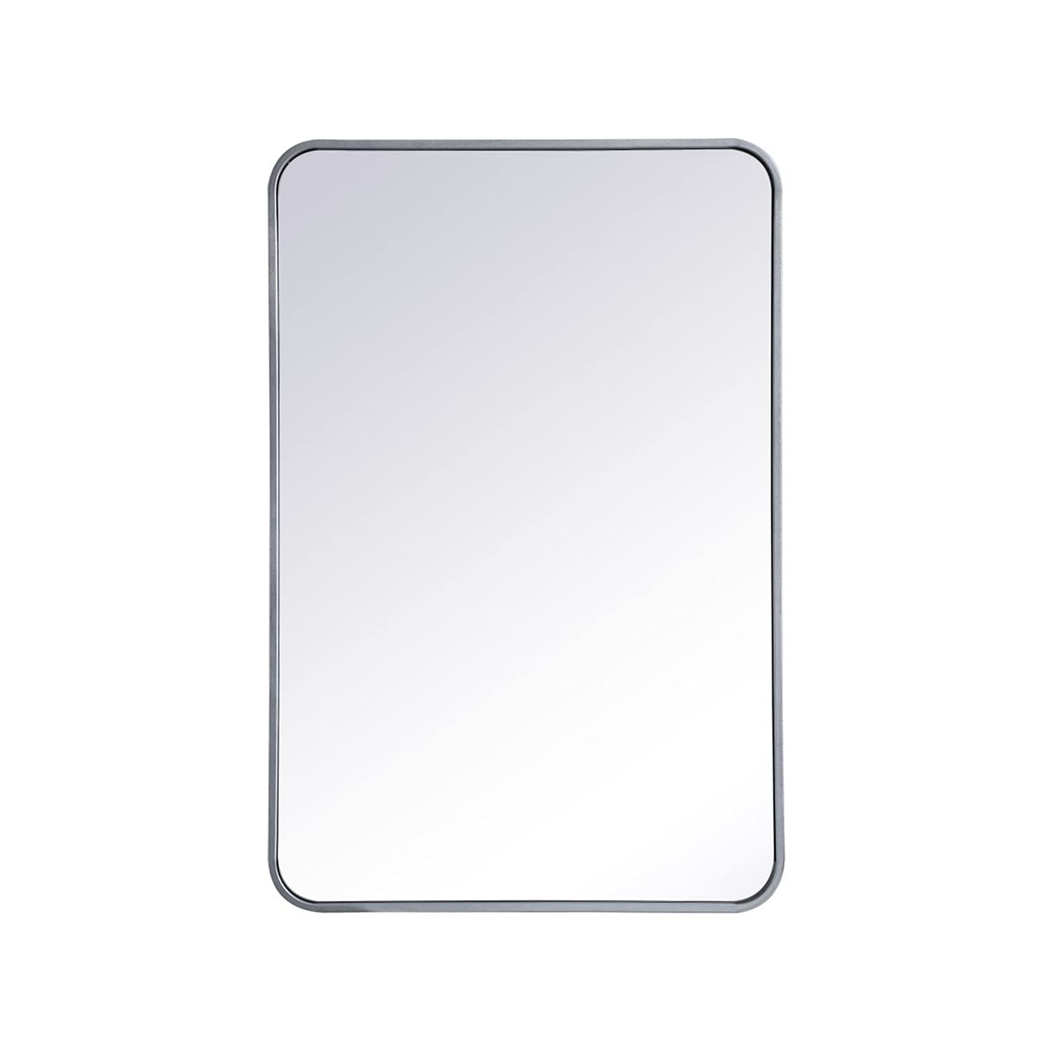 Elegant Silver Metal Mirror 24x36 for Home Decor