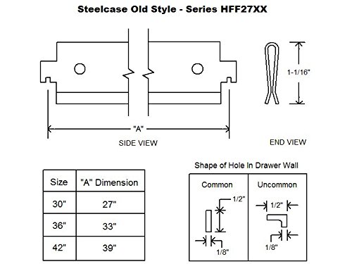 Steelcase Lateral File Bar for 30