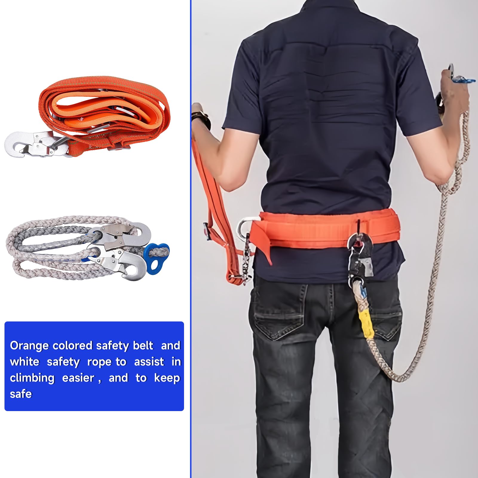 Tree Climbing Spikes Set - Adjustable Tree Climbing Gear with Steel Spikes & Comfortable Straps for Arborists, Loggers & Tree Trimming Professionals | Perfect for Tree Removal, Pruning & Maintenance Work