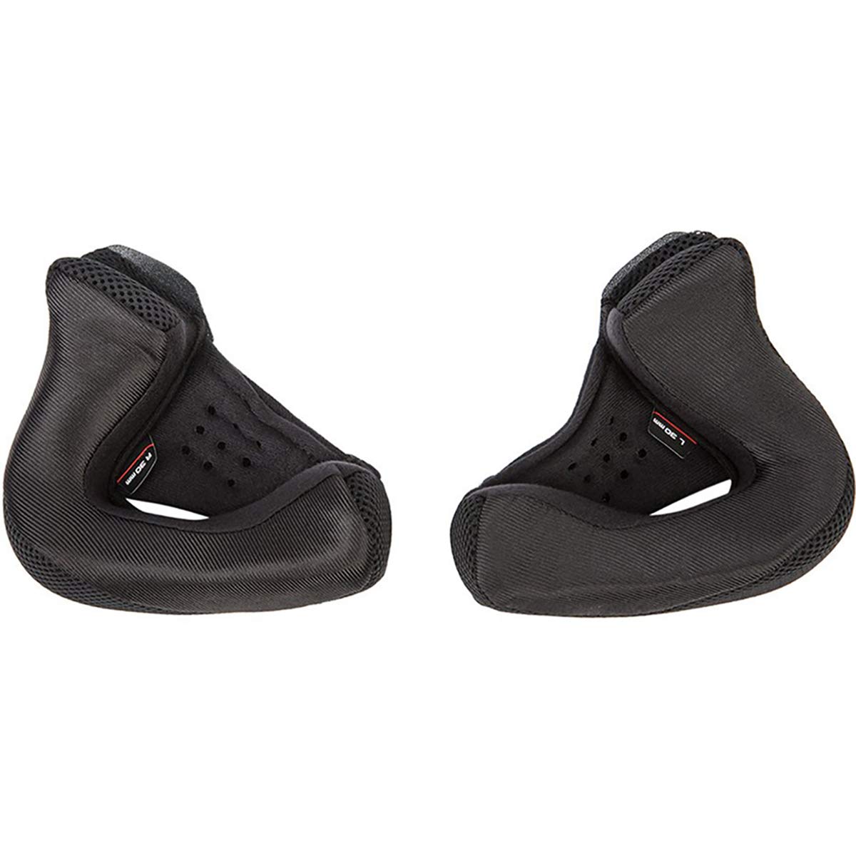 GMAX OF17 30mm Cheek Pads for Street Motorcycle Helmets - Black/Large Size | Comfortable Helmet Accessories for Long Rides & Commuting
