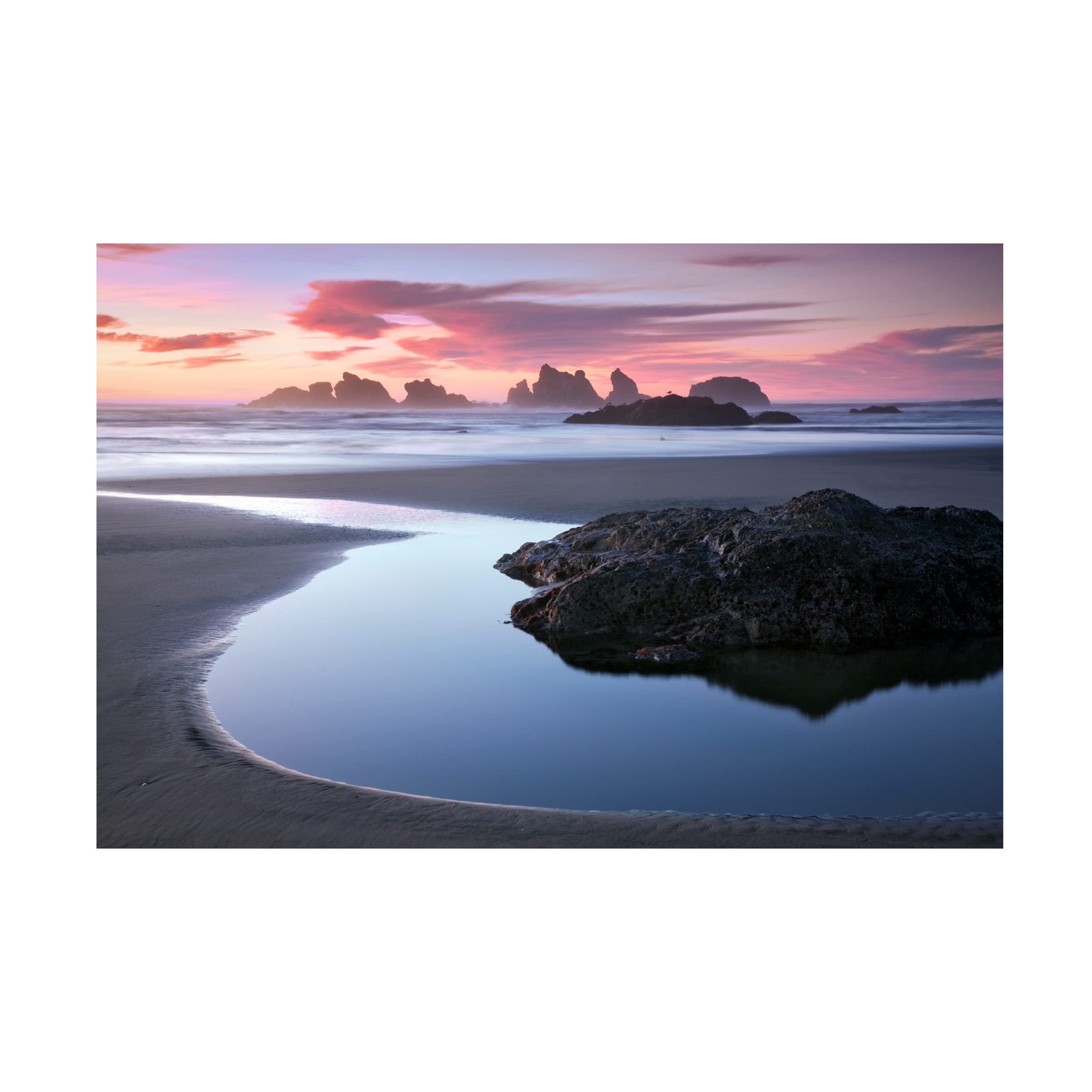 Dennis Frates Sunset 1 Canvas Wall Art Print - Premium Framed Landscape Painting for Living Room, Bedroom & Office Decor