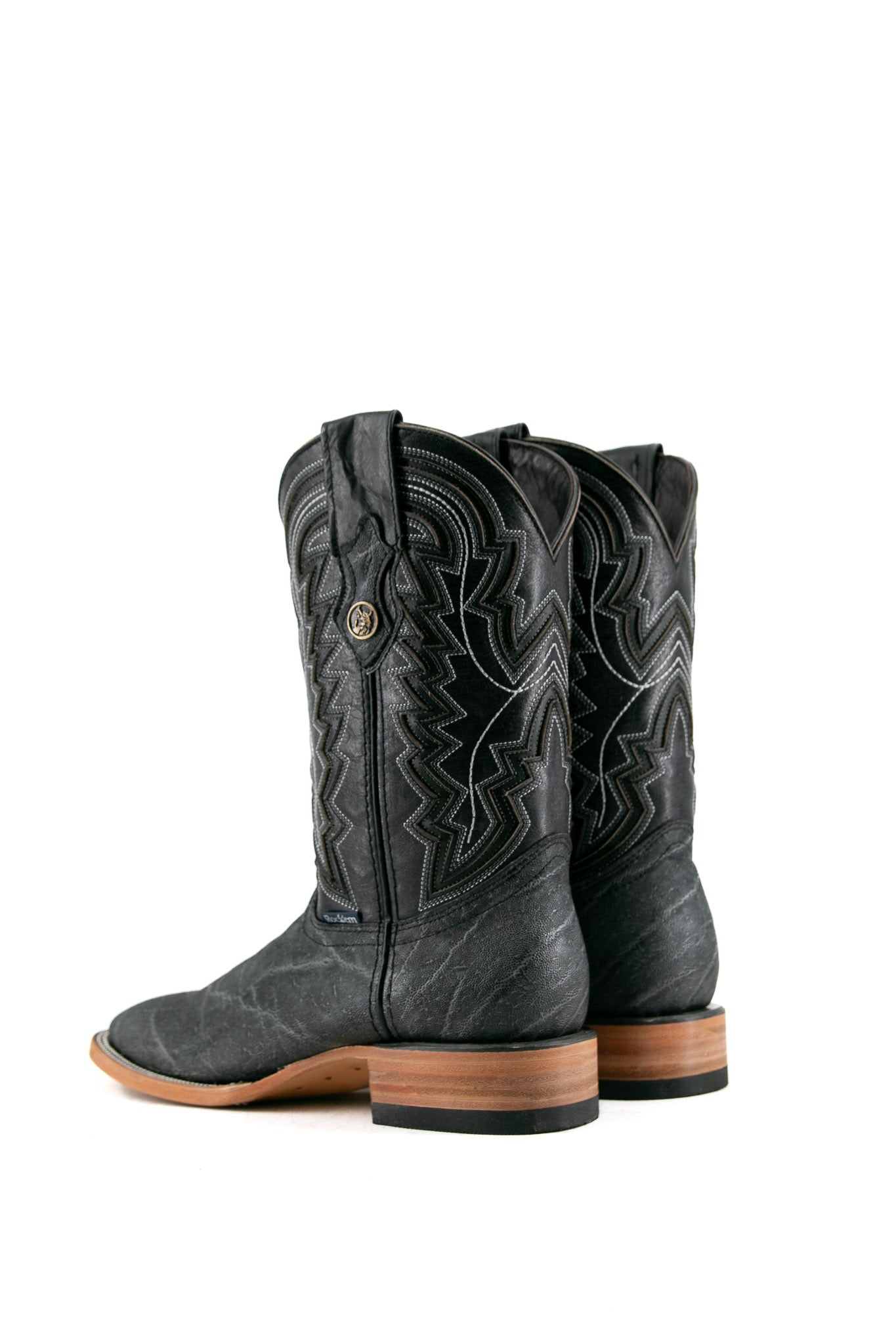 Rock'em Elephant Square Toe Cowboy Boots for Men - Western Style Leather Riding Boots with Comfortable Cushion - Perfect for Rodeo, Country Music Festivals & Outdoor Adventures