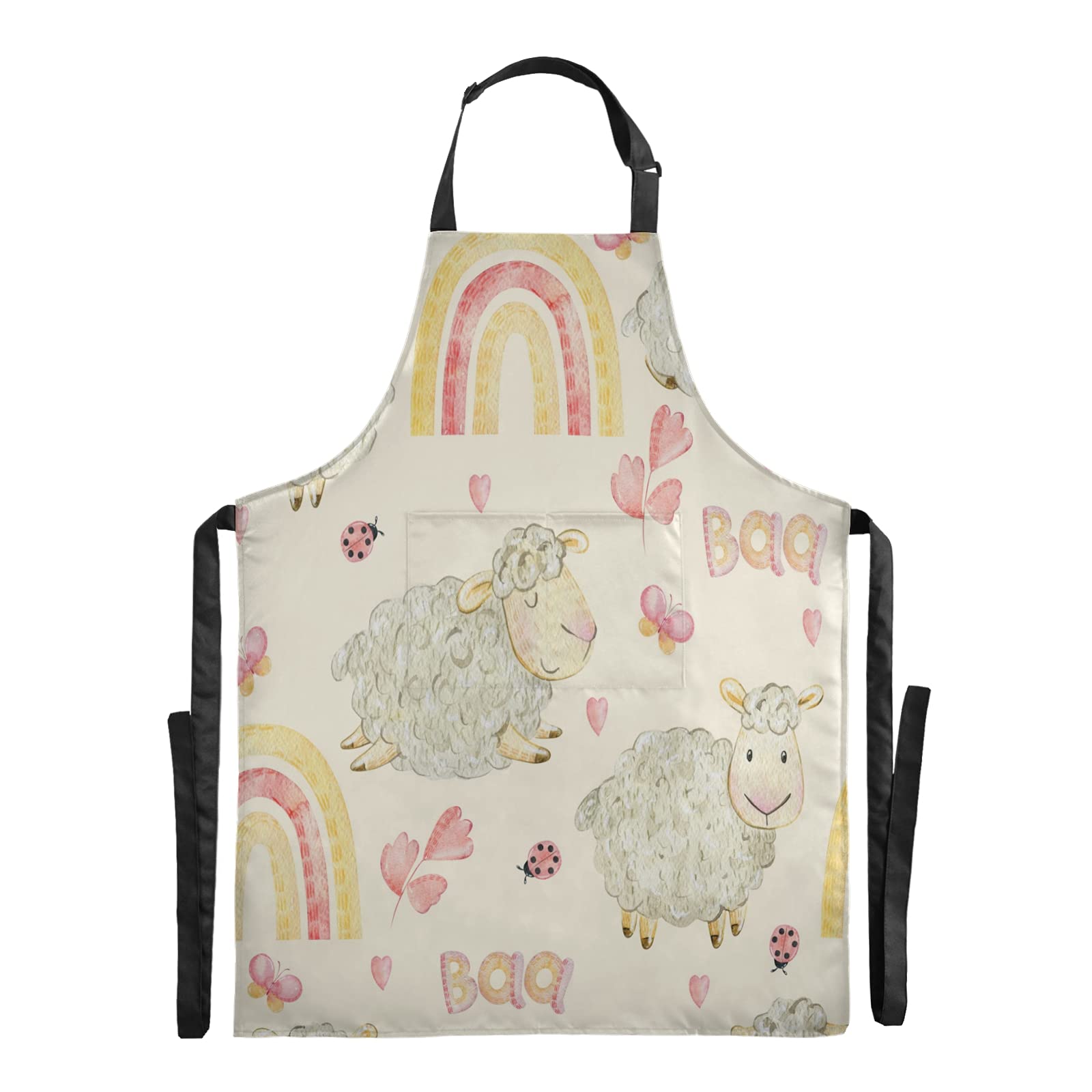 ALAZA Adjustable Butterfly Bib Apron for Cooking & Baking - 2 Pockets - Comfortable Kitchen Apron for Women & Men - Perfect for BBQ, Grilling, Baking and Home Cooking