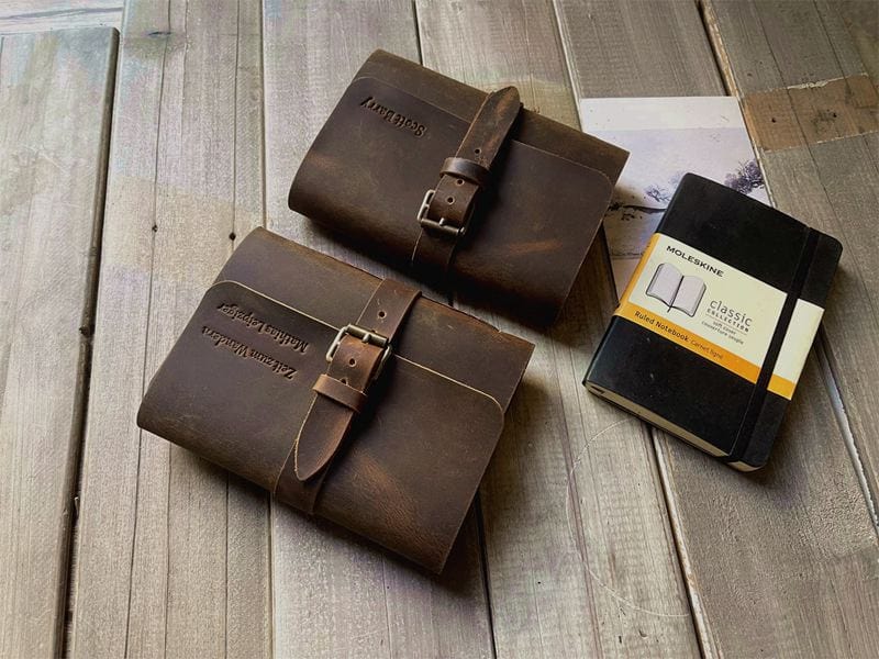 Handmade Rustic Brown Genuine Leather Pocket Journal - Small Travel Notebook for Writing, Sketching & Note Taking - Perfect for Outdoor Adventures, Daily Journaling & Gift Giving
