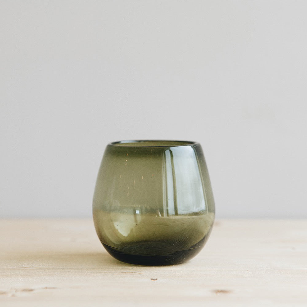 Recycled Glass Shorty Bottle - Eco-Friendly Olive Oil Dispenser for Kitchen & Dining | Perfect for Salad Dressing, Cooking & Gifting