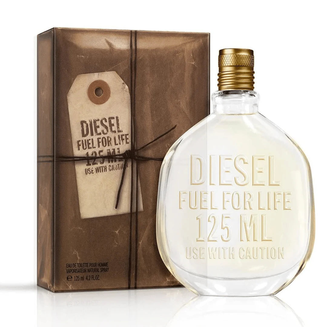 Diesel Fuel For Life Men's Eau de Toilette Spray - Long-Lasting Fragrance for Day & Night Wear, Work & Special Occasions