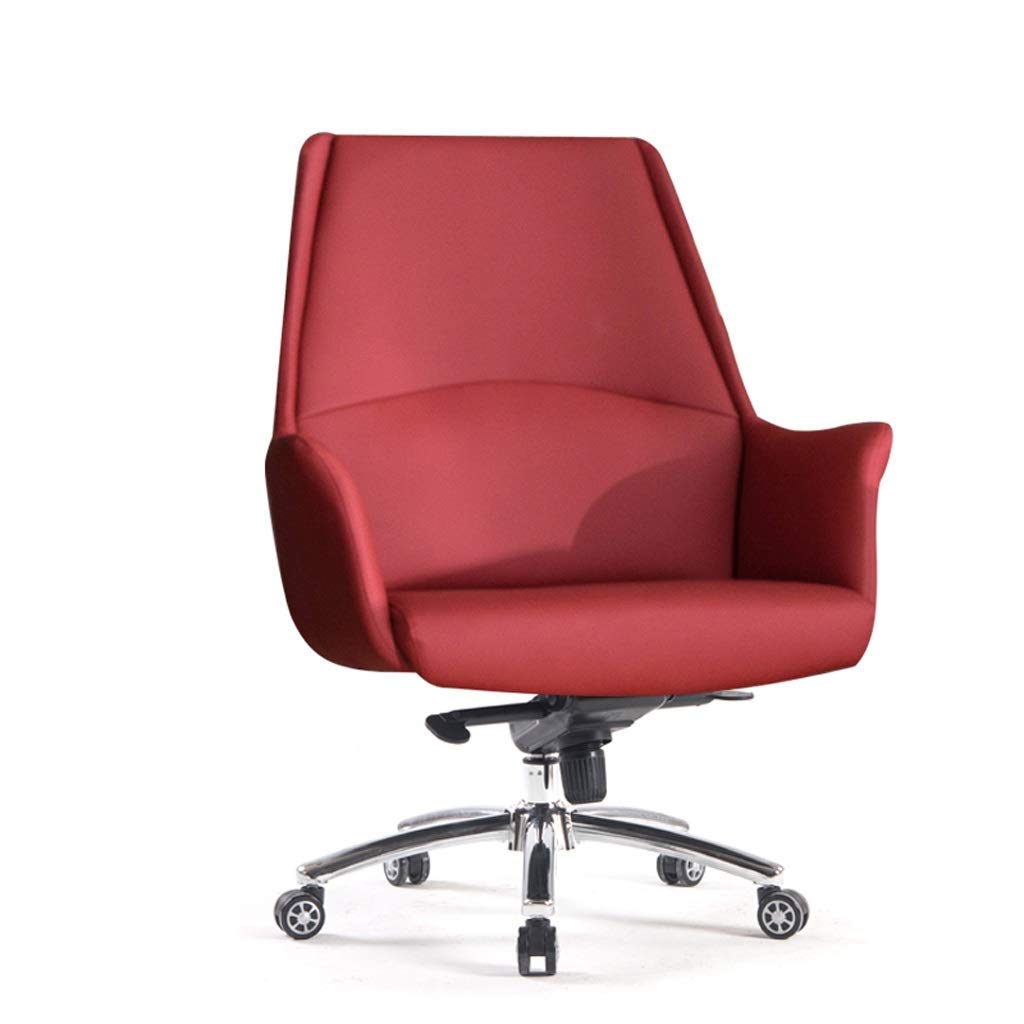 FMOGE Ergonomic Office Desk Chair - Adjustable Leather Executive Chair with Lumbar Support, Swivel & Rolling Computer Chair for Home & Office (Blue, Small Size) - Perfect for Long Work Hours & Gaming Sessions