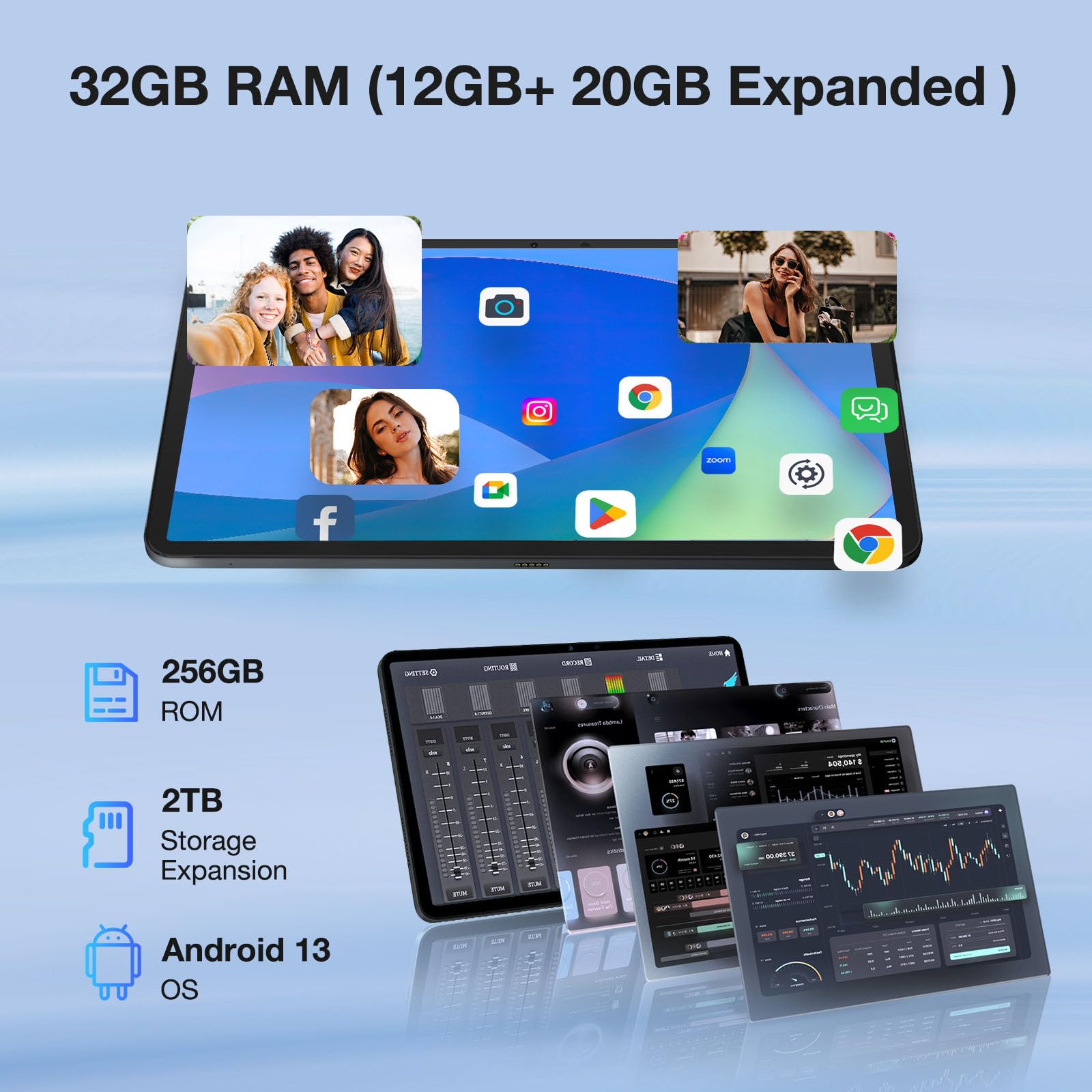 DOOGEE T20 Ultra Tablet 10.1 Inch 8GB RAM 256GB ROM Android 12 - Perfect for Work, Study, and Entertainment