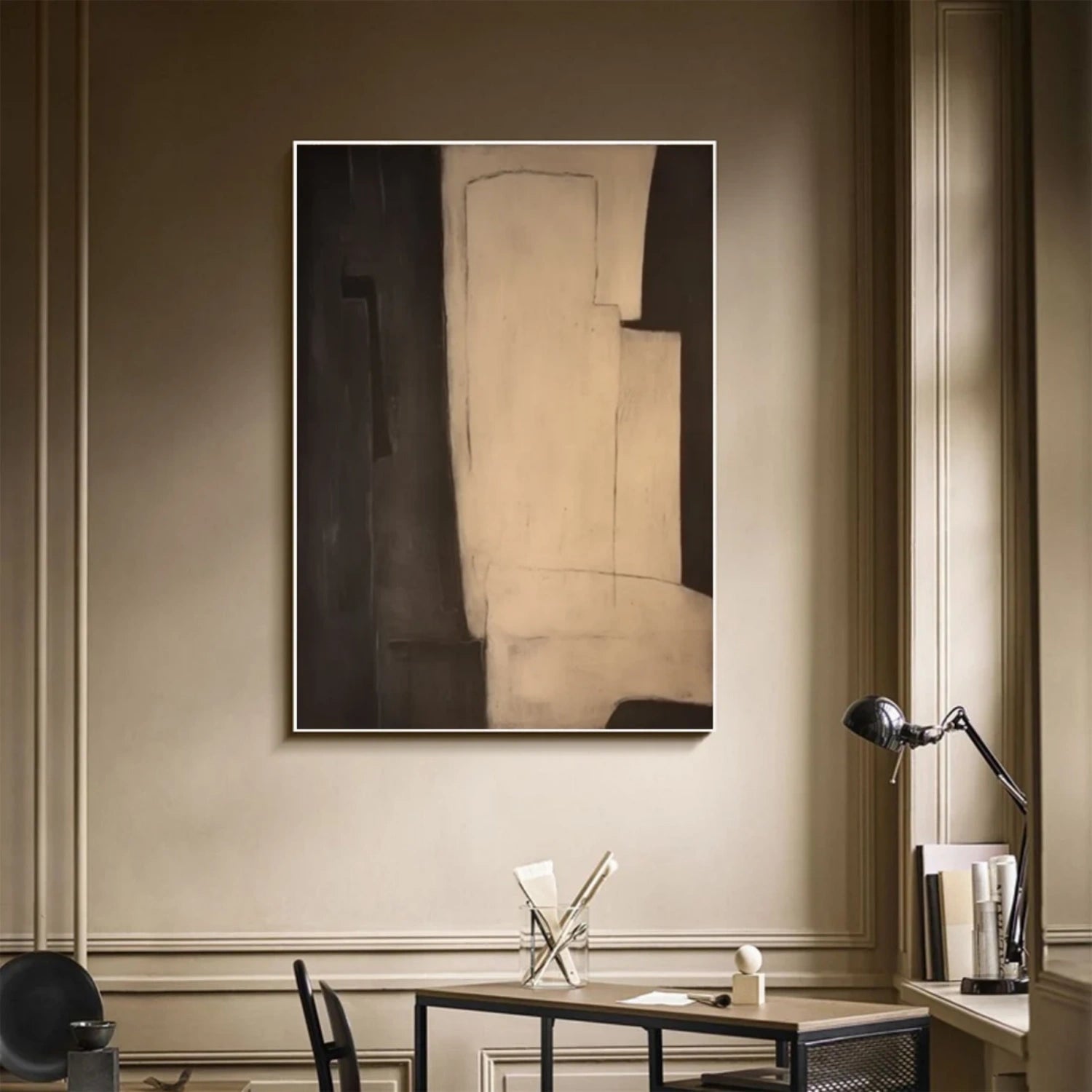 Abstract Tranquility Art Painting - Modern Wall Decor for Living Room, Bedroom & Office - #WS280 | Calming Home Decor & Unique Gift Idea