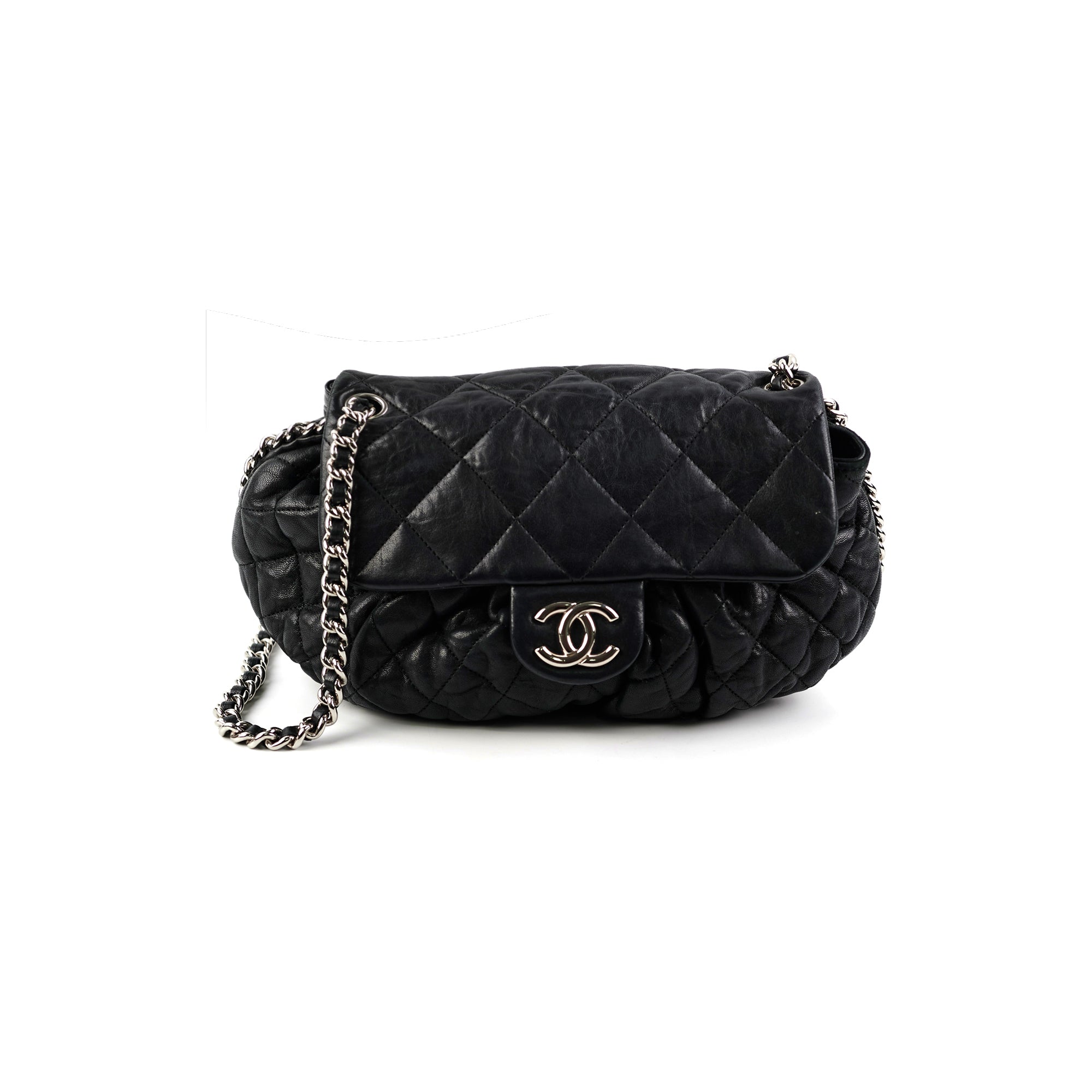 Chanel Black Matelasse Chain Shoulder Bag - Luxury Quilted Leather Crossbody Purse for Women | Perfect for Evening Parties, Date Nights & Special Occasions