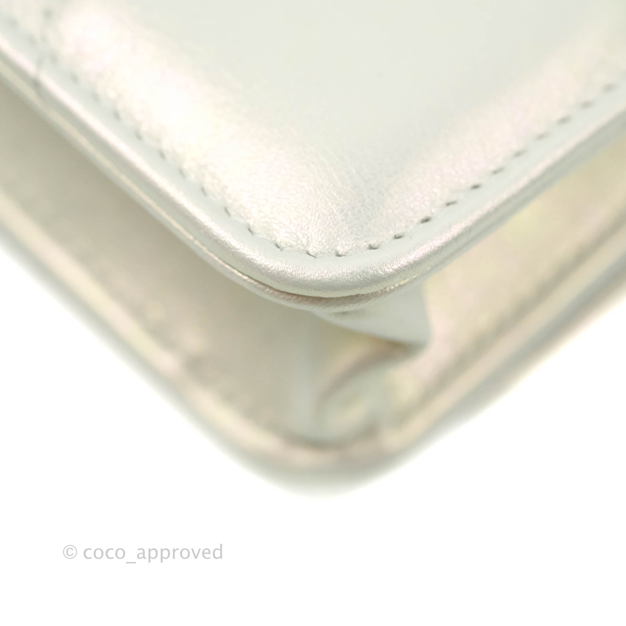 Chanel 19 Quilted Wallet on Chain WOC in Iridescent White with Mixed Hardware - Luxury Crossbody Bag for Women, Perfect for Evening Events & Daily Use