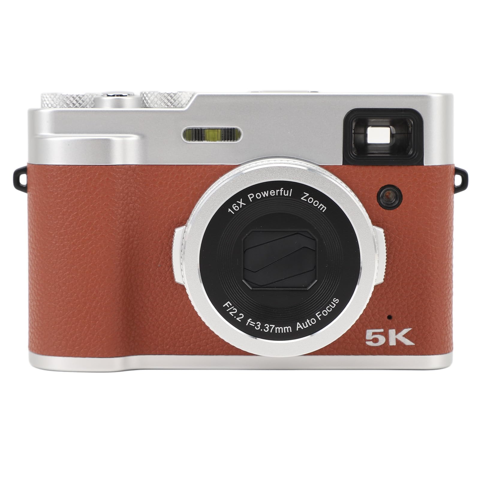 48MP 5K Professional Vlogging Camera with Flip Screen - 4K Video Recording Digital Camera for YouTube, Travel & Home Vlogging (Brown) - Perfect for Content Creators, Travel Bloggers & Family Memories