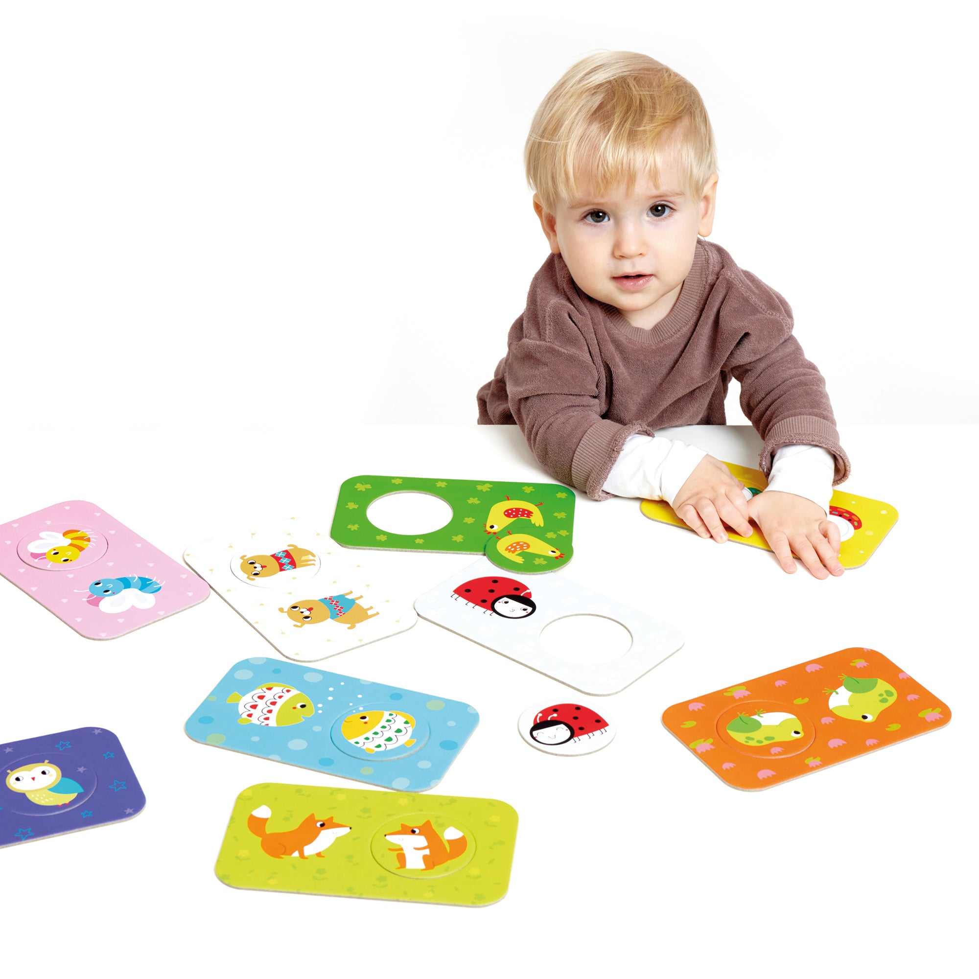 Banana Panda Match The Buddies 24-Piece Toddler Puzzle Set - Educational Wooden Animal Puzzles for Kids Ages 2-4, Perfect for Preschool Learning & Family Game Night