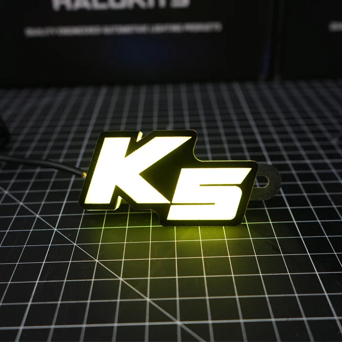 Kia K5 LED Emblem - Multicolor RGB Flowing Light Car Logo Badge for Customization | Perfect for Night Driving & Car Shows