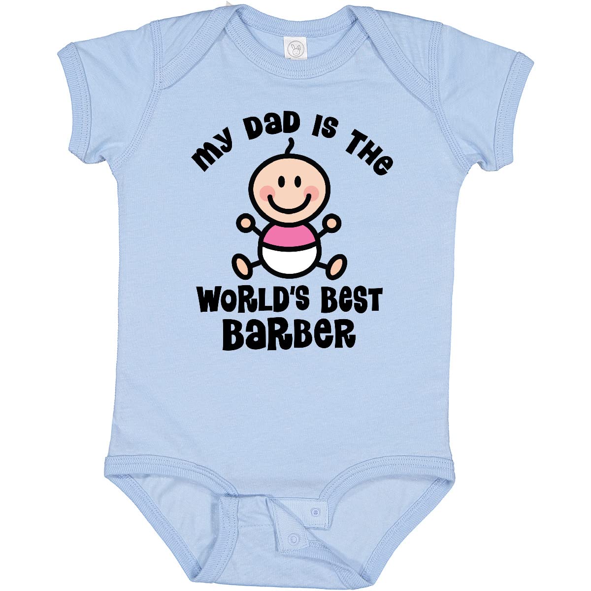 Inktastic My Daddy Worlds Best Barber Baby Bodysuit - Cute Infant Onesie for Father's Day, Baby Shower & Family Photos