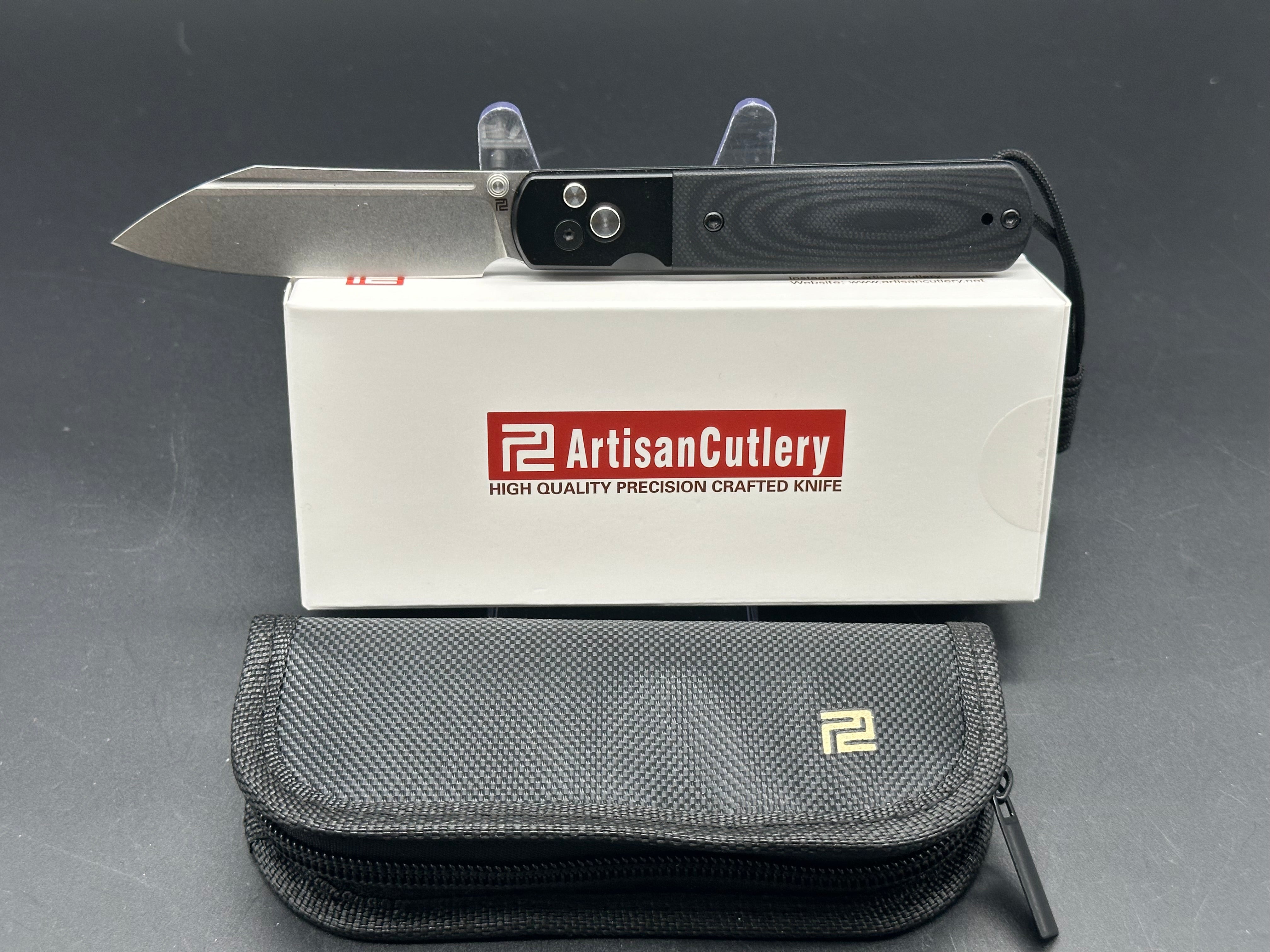 ARTISAN CUTLERY HOLM 1875P Folding Knife - Premium AR RPM9 Steel Blade & G10 Handle - Perfect for Camping, Hunting, and Outdoor Survival