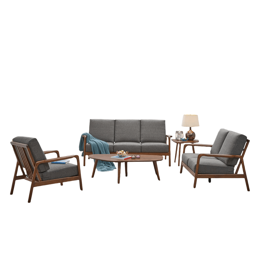 Jorah Solid Wood Sofa - Modern Comfortable Living Room Furniture for Home & Office - Perfect for Relaxing, Entertaining & Small Spaces