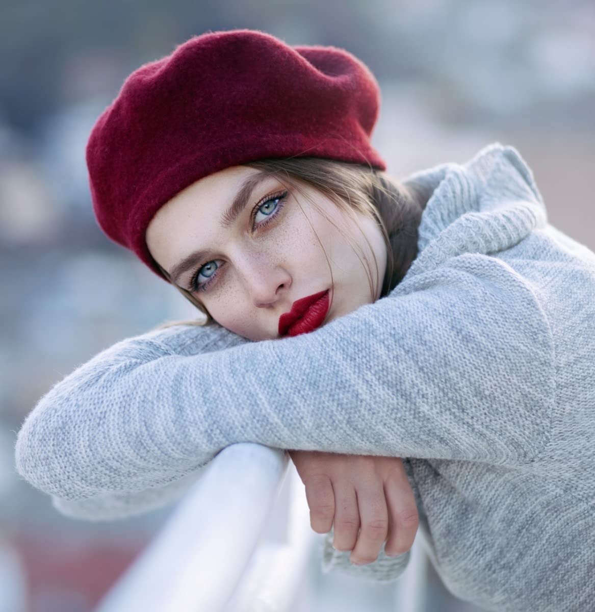 Women's French Wool Beret Hat - Solid Color Classic Winter Beanie Cap for Women | Fashion Accessory for Cold Weather, Outfits & Travel