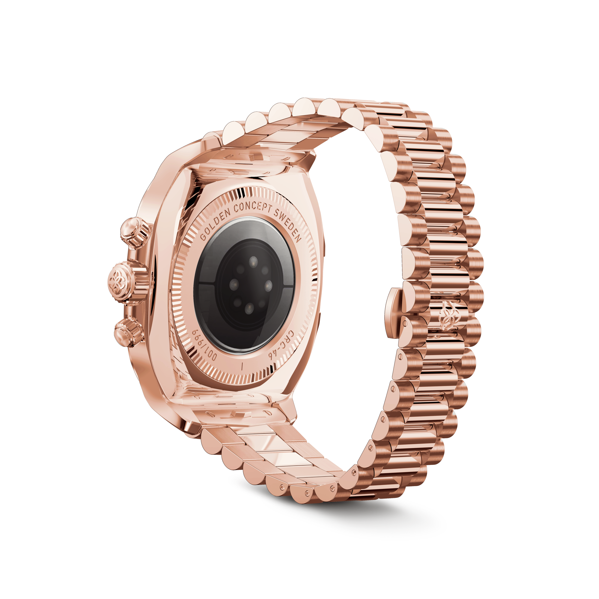 Premium Apple Watch Case - CRC46 Rose Gold Protective Cover for Series 1/2/3/4/5/6/SE - Fashionable & Durable Smartwatch Accessory for Workout, Running & Daily Use