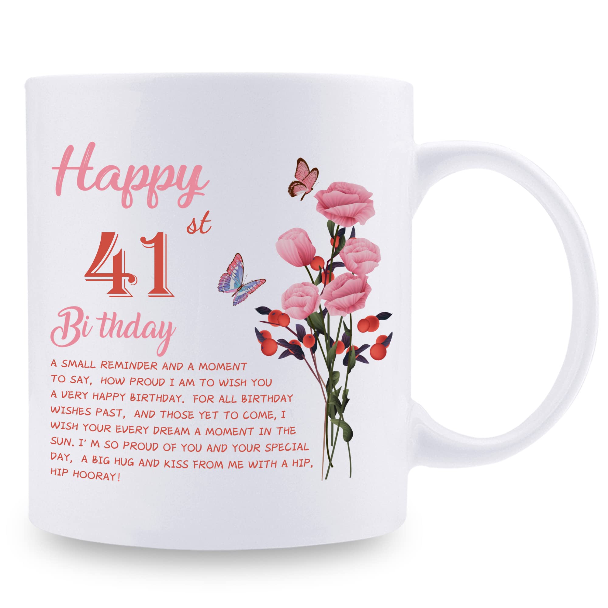 41st Birthday Gifts for Women - Funny 11oz Coffee Mug for Wife, Mom, Sister, Aunt & Coworker - Perfect Birthday Present for Women's 41st Birthday Celebration - Great for Coffee, Tea & Office Use