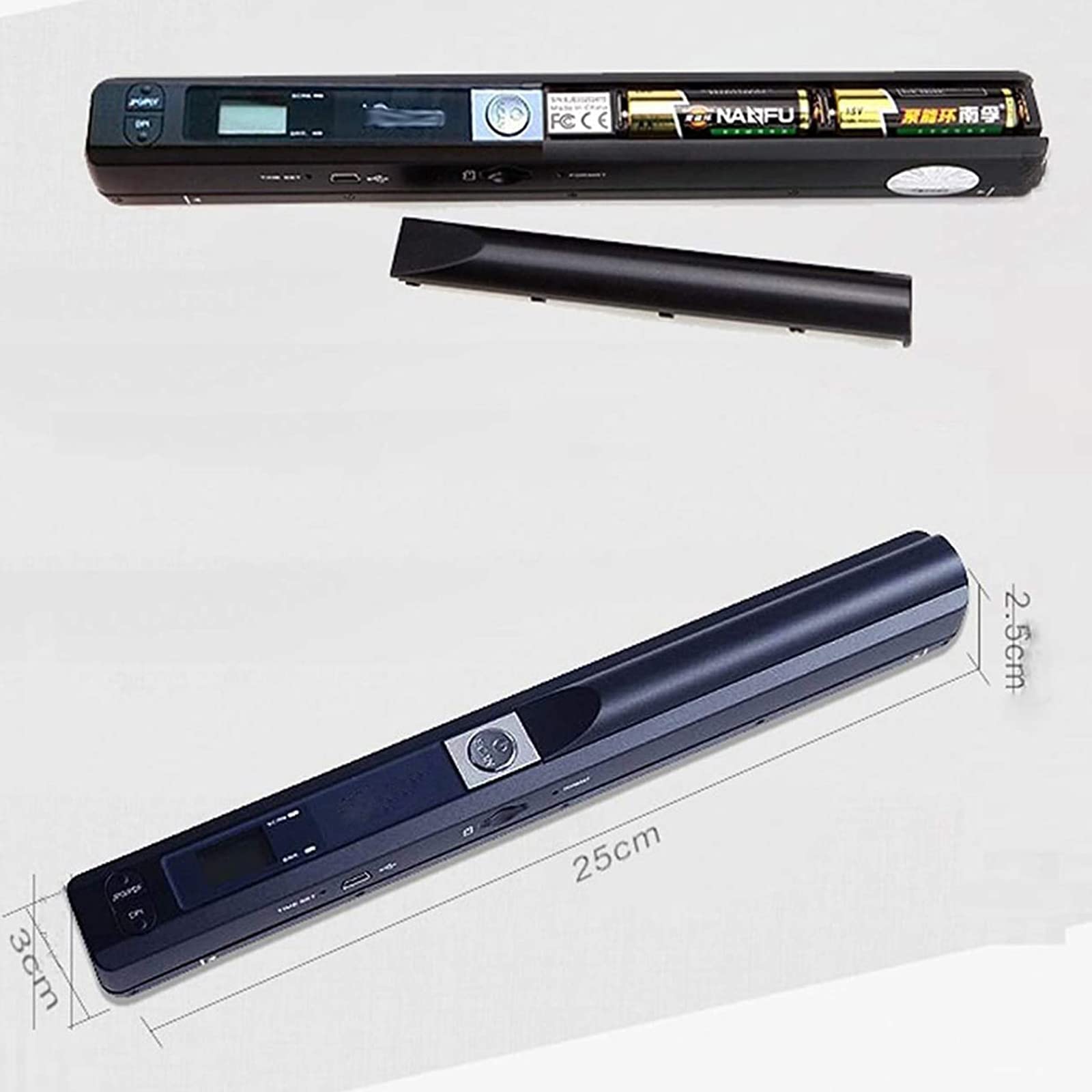 Portable Handheld Document Scanner - 900DPI High Resolution, A4 Size, LCD Display, JPG/PDF Formats, Battery Powered for Business Receipts & Books | Perfect for Office, Travel & Home Organization (Black)