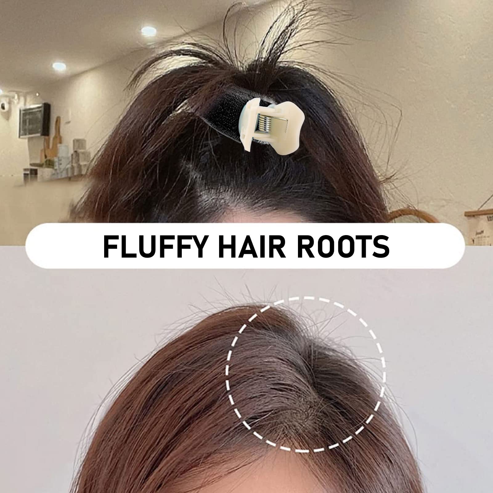 Volumizing Hair Root Clips for Women - 5PCS Black Hair Roller Clips for Natural Fluffy Volume & DIY Curling - Perfect for Home Styling, Parties, and Everyday Hair Care