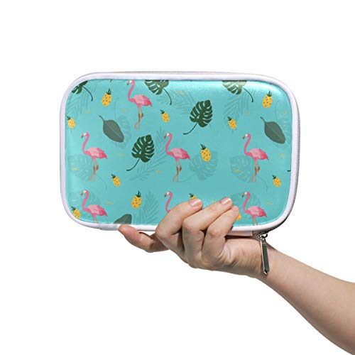 ILEEY Colorful Hand Drawn Tropical Pattern Pencil Case & Makeup Bag - Large Capacity Cosmetic Organizer for Travel, School & Work | Perfect for Students, Artists & Professionals