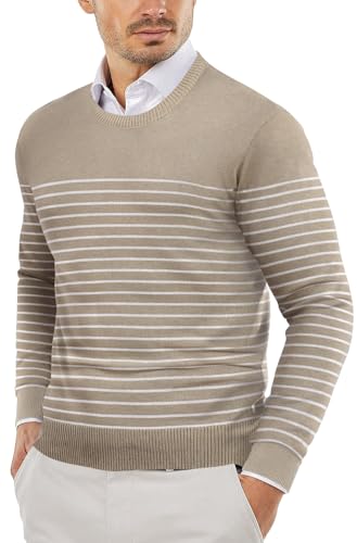 Pinstripes White & Khaki