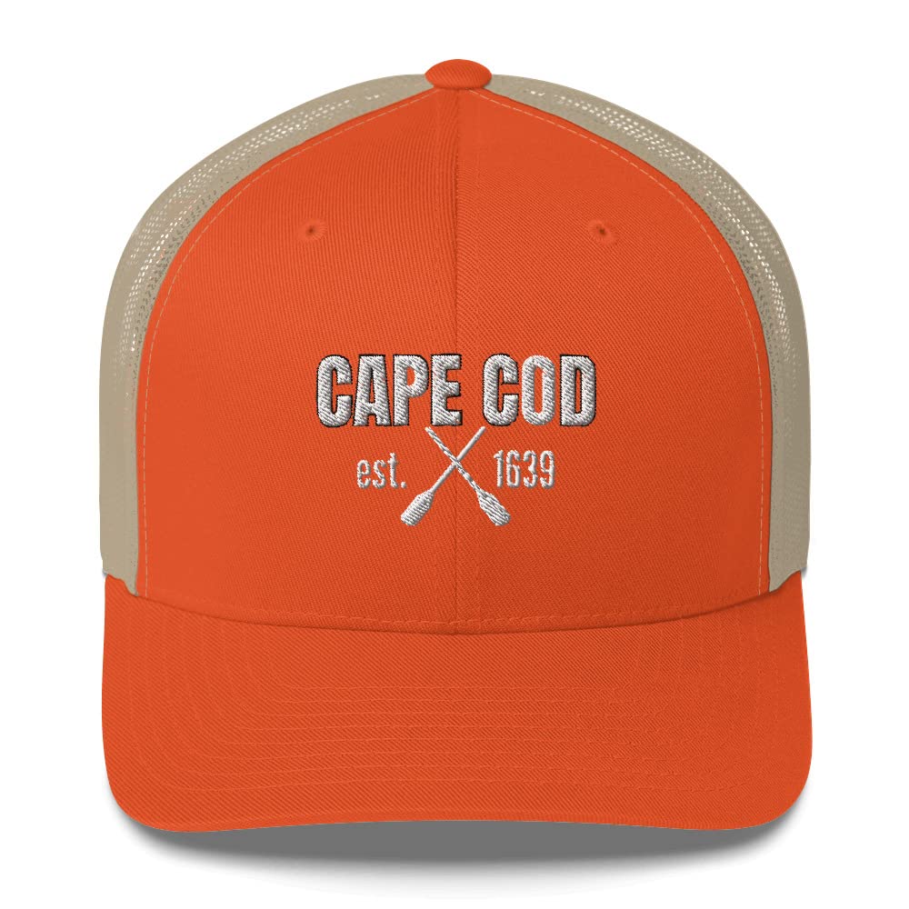 Men's Cape Cod & Boston Mesh Trucker Hat - Funny & Goofy Design - Perfect for Beach, Fishing & Outdoor Adventures