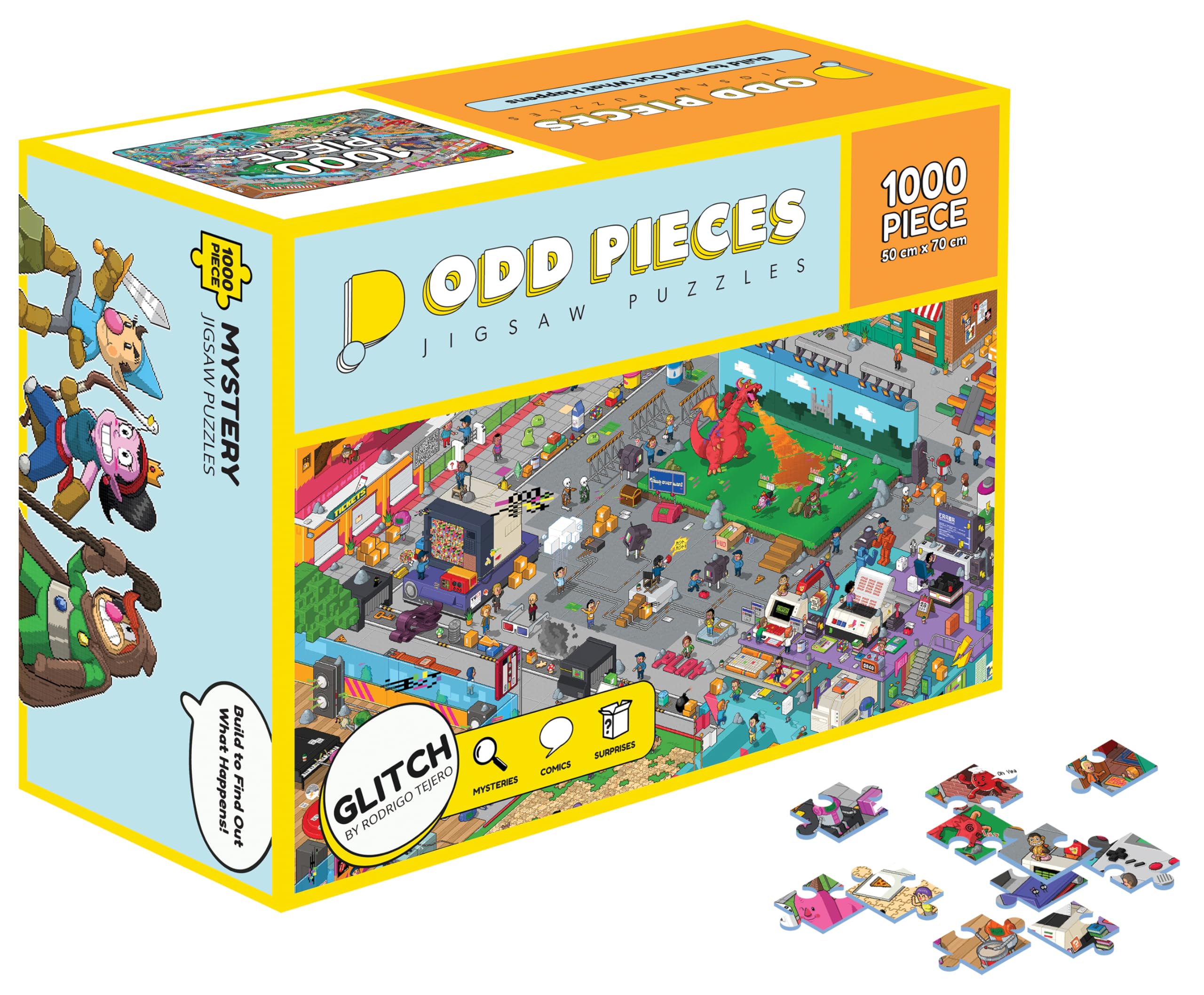Glitch Mystery Jigsaw Puzzle - 1,000 Piece Storytelling Puzzle with Secret Ending & Comics - 19.7'' x 27.6'' Frameable Magic Puzzle Art for Adults & Kids - Perfect for Family Game Nights, Brain Teasers & Home Decor