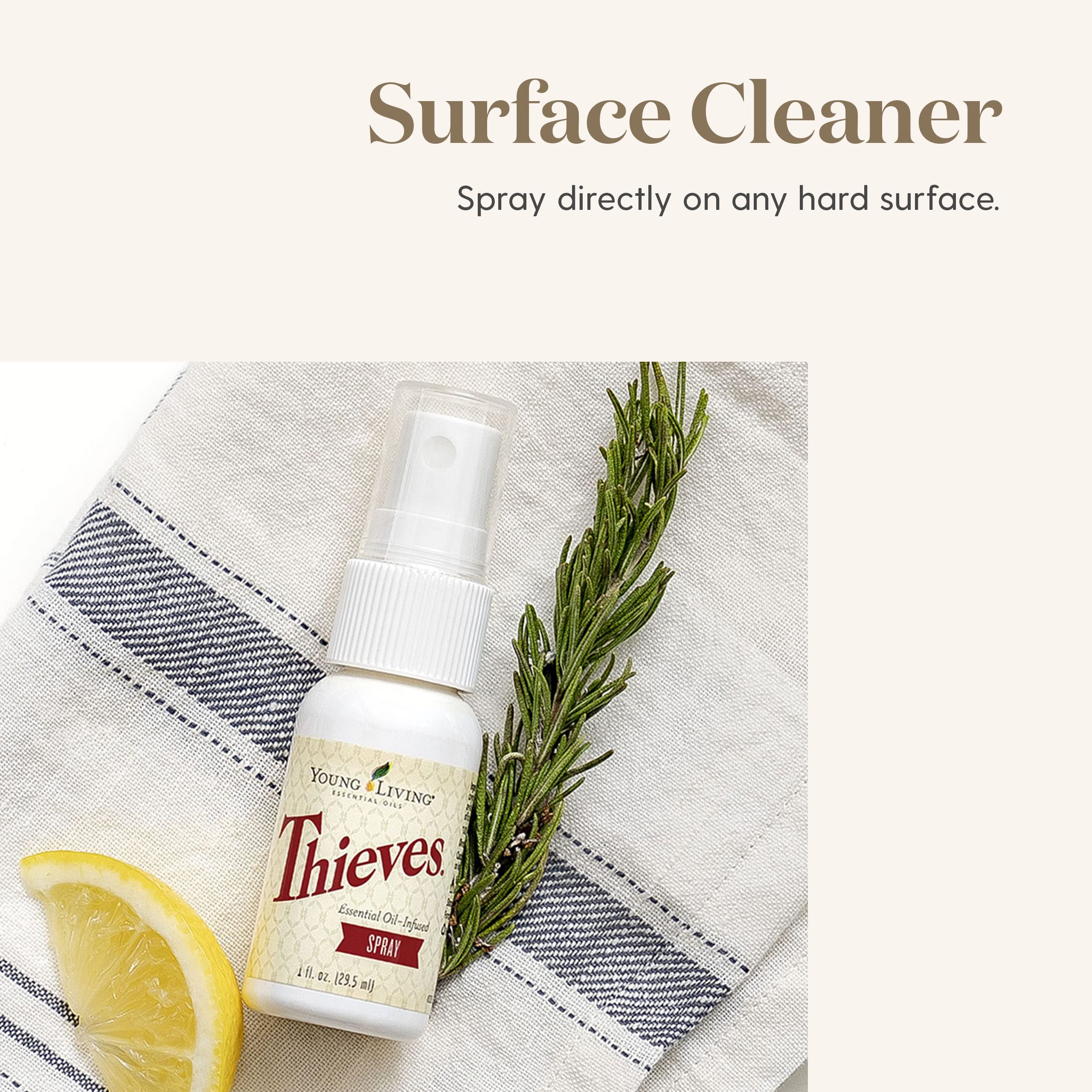 Young Living Thieves Spray 1 oz - Natural Essential Oil Blend for Immune Support, Home & Travel Use