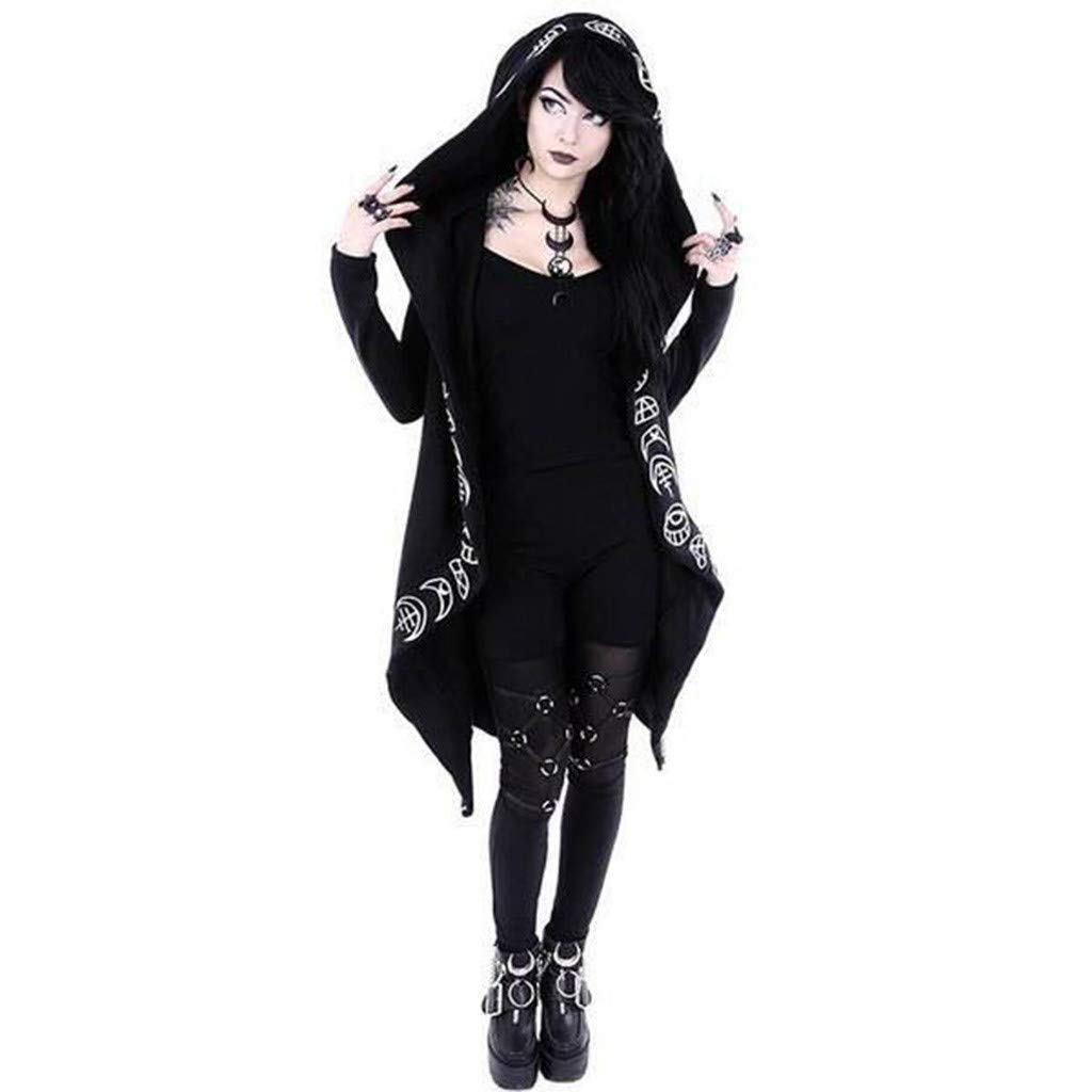 Gothic Cloak for Women Plus Size - Hooded Halloween Cardigan Punk Fashion Outerwear | Perfect for Halloween Costumes, Cosplay, Gothic Parties & Fall Layering