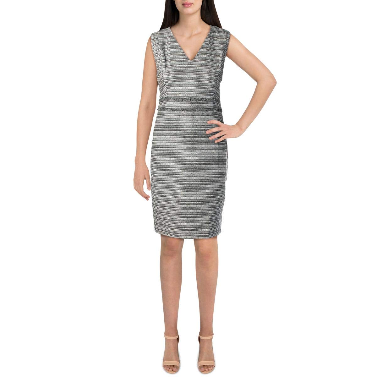 KARL LAGERFELD Women's Sleeveless Tweed Dress for Business Casual & Office Wear | Elegant Work Dress for Professional Women