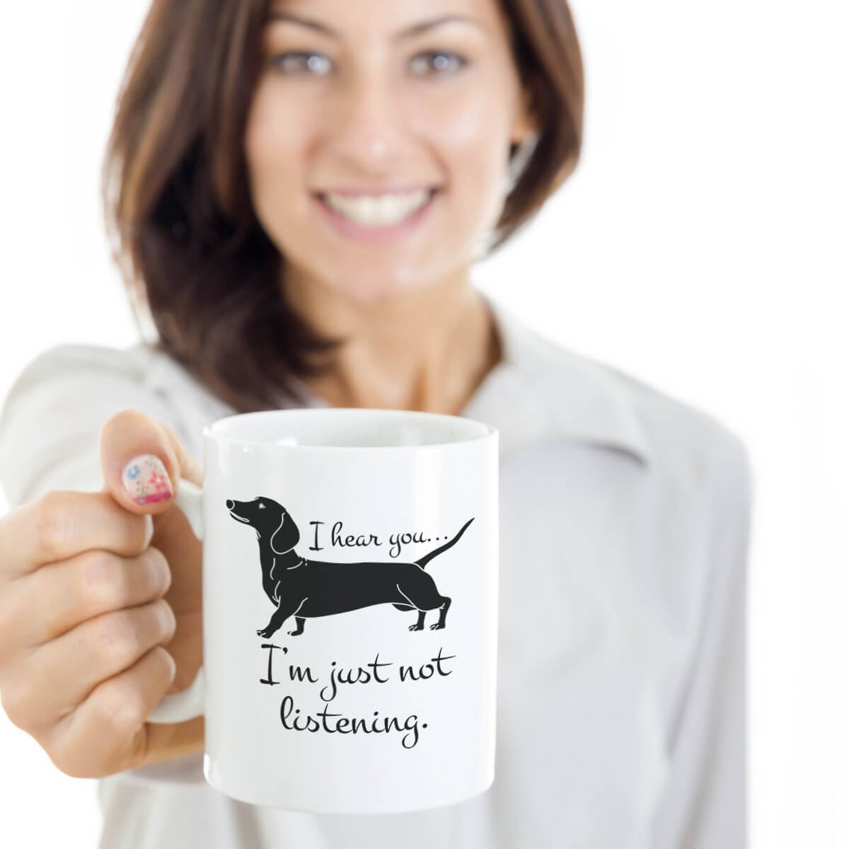 Funny Dachshund Owner Mug - 11 oz Wiener Dog Lover Coffee Cup with Cute Sausage Dog Design - Perfect Gift for Dachshund Fans, Hot Chocolate & Tea Time at Home or Office