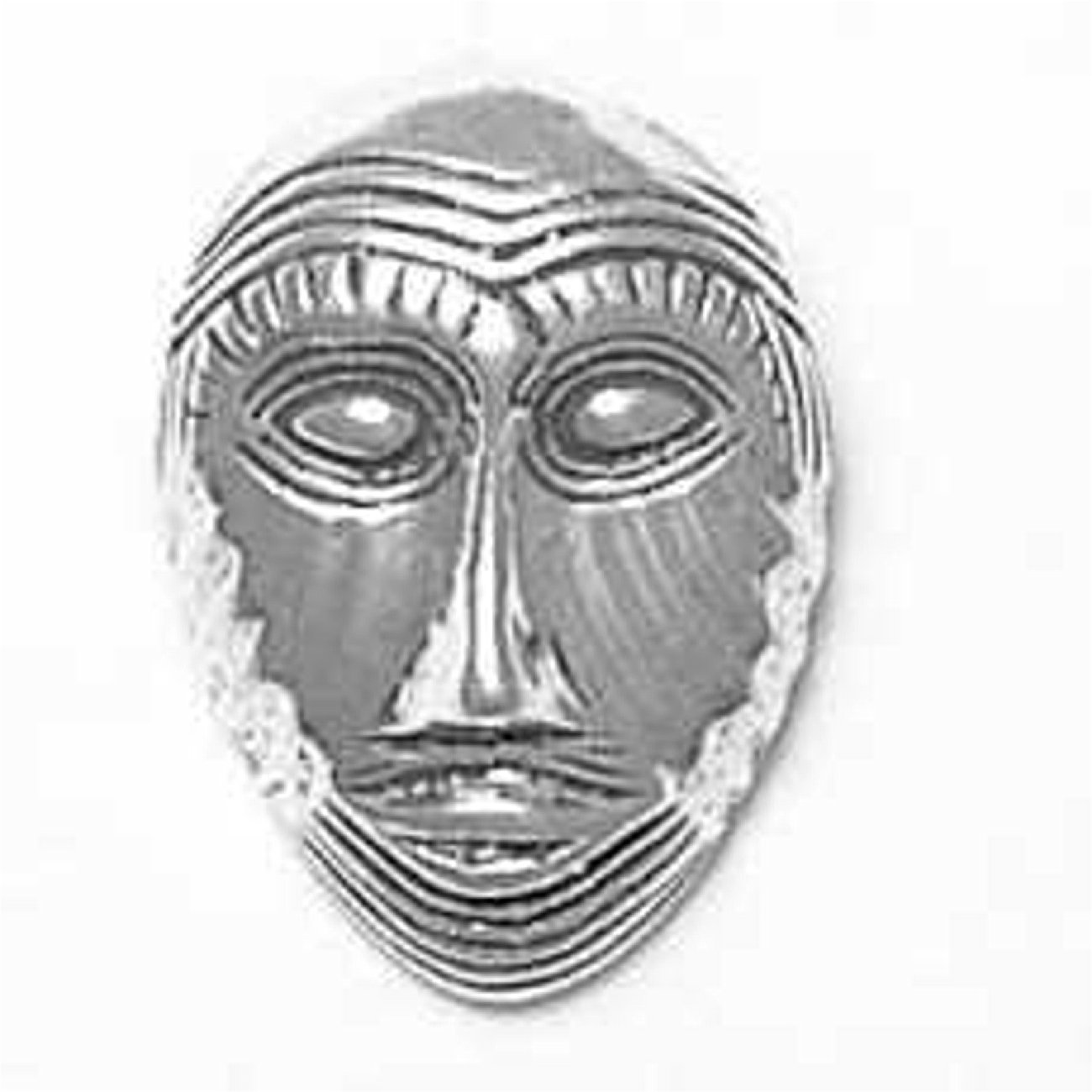 Sterling Silver 1.5mm Box Chain Necklace with 3D African Tribal Mask Pendant for Men & Women - Perfect for Cultural Events, Costume Parties & Unique Gift Giving