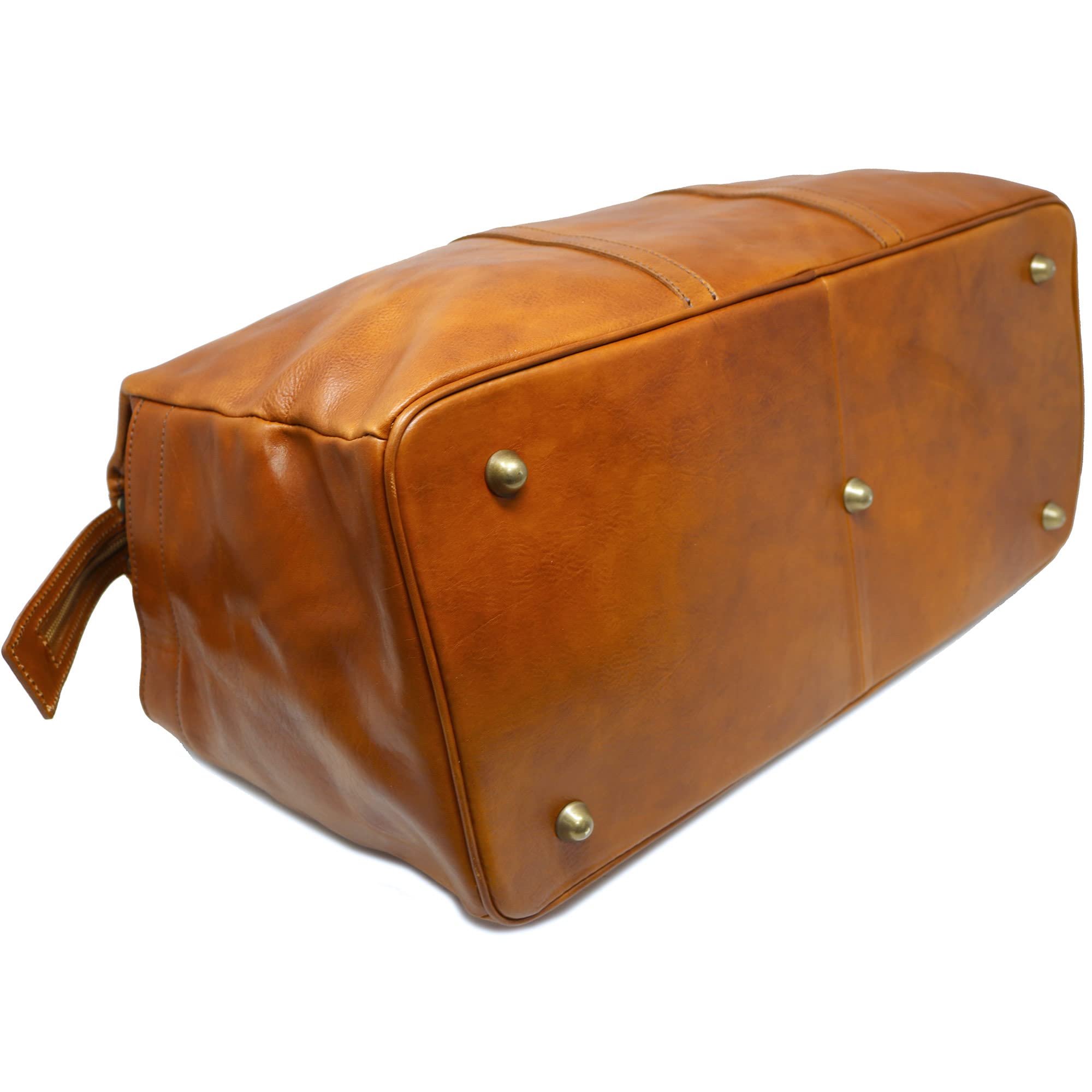 Premium Floto Chianti Genuine Leather Duffle Bag - Carry-On Weekender Travel Bag for Men & Women - Perfect for Business Trips, Gym, Weekend Getaways & Air Travel