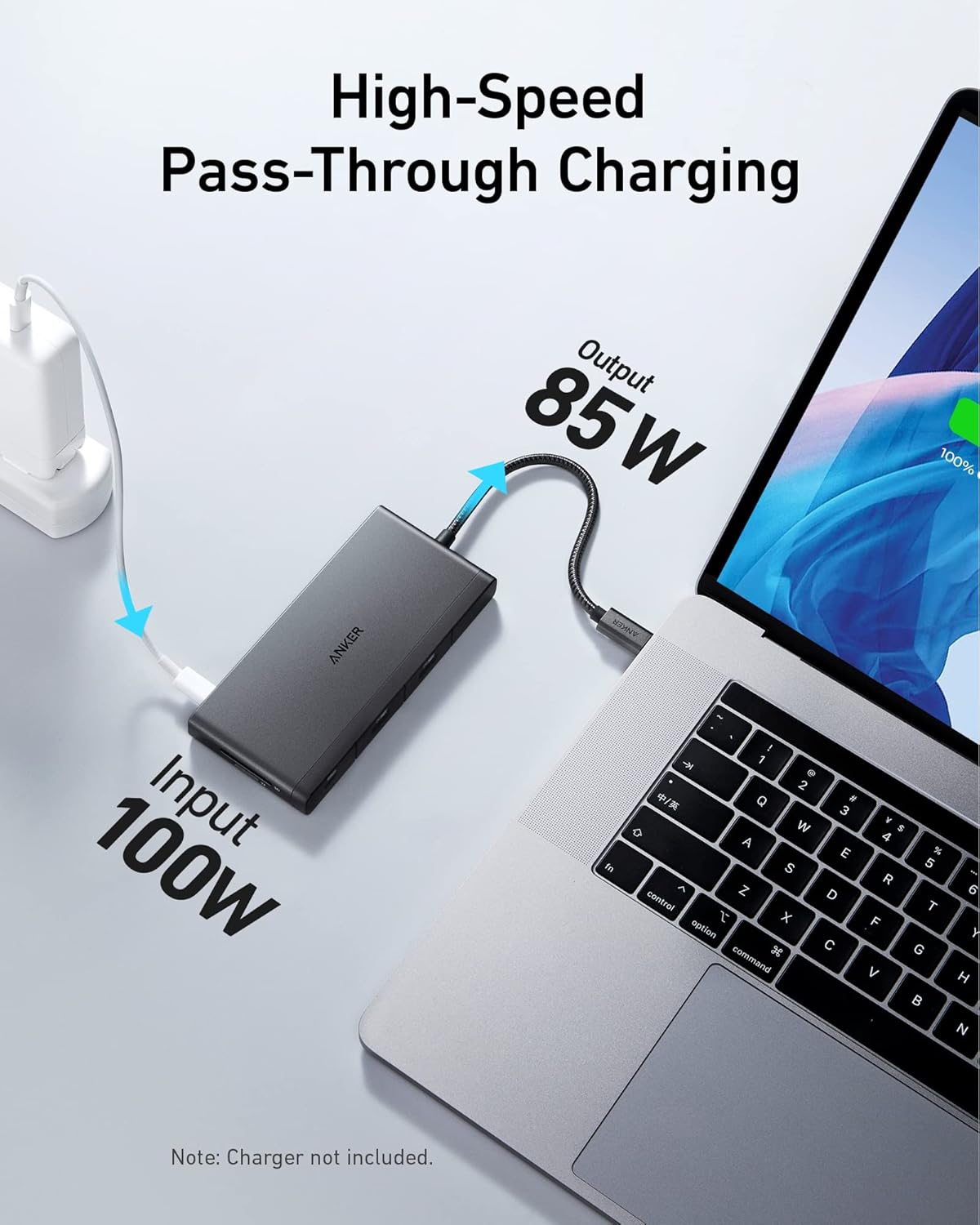 Anker 552 USB C Hub 9-in-1 with 85W Power Delivery, 4K HDMI, Ethernet & SD Card Reader - Compatible with MacBook Pro/Air, Windows Laptops - Perfect for Home Office, Gaming & Video Editing