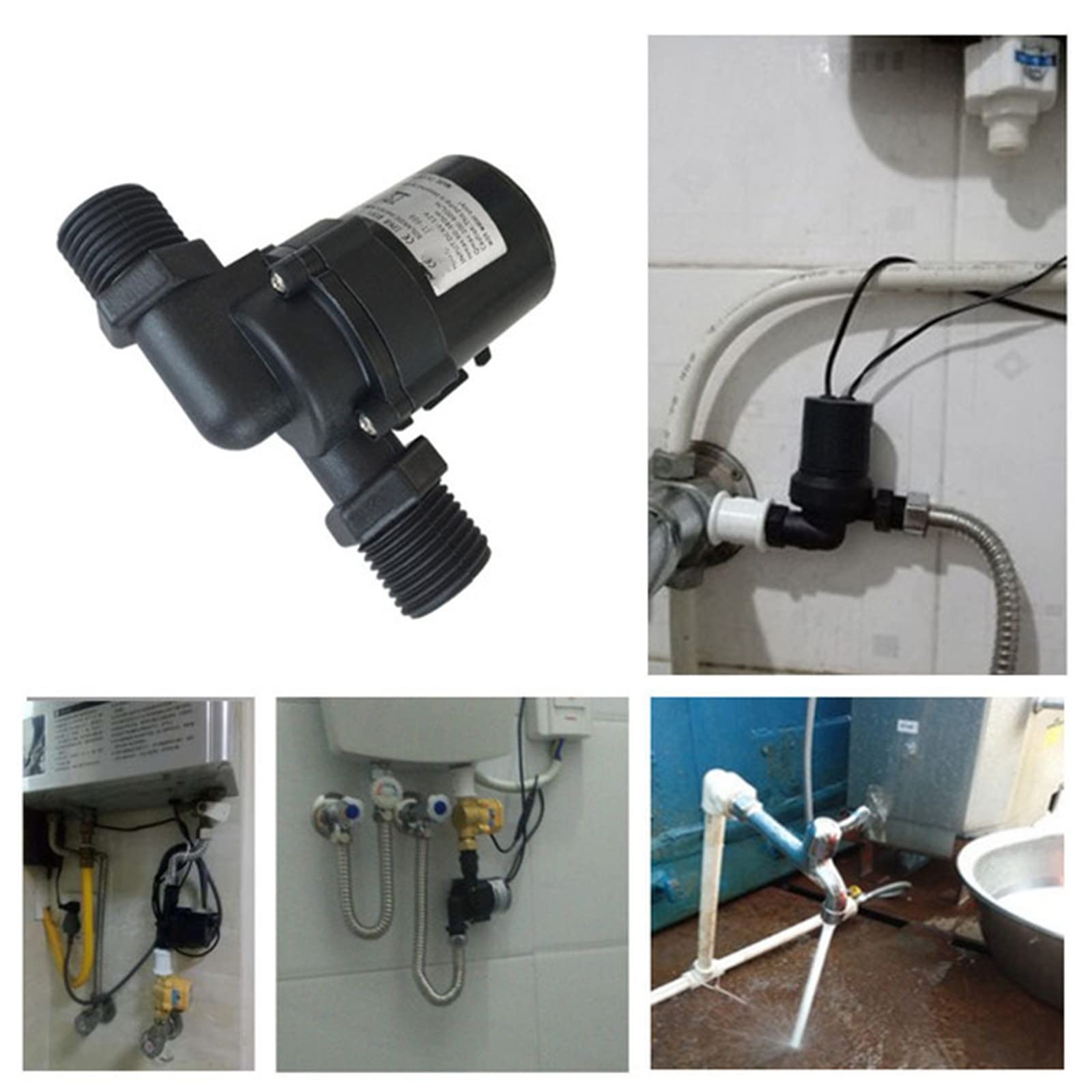 Solar DC 12V Brushless Motor Hot Water Circulation Pump for Home Heating & Solar Water Systems